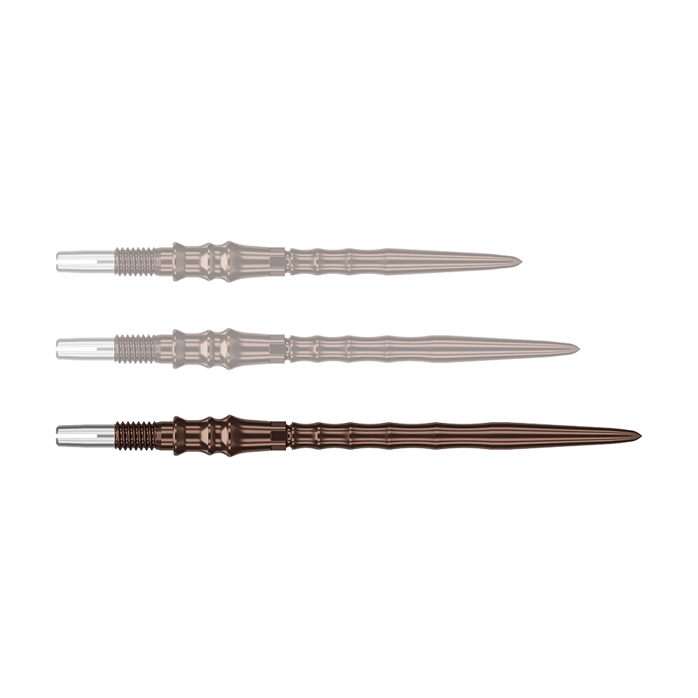 Hier ist eine einzelne Steeldartspitze Silica mit 40mm Länge abgebildet. Die Spitze ist Teil der Target Japan Premium SwissPoint Serie.