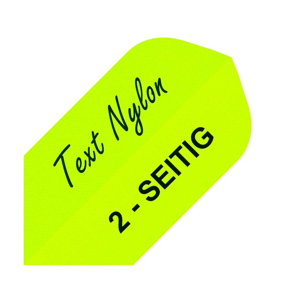 10 Satz Bedruckte Flights 2-Seitig - Wunschtext - Nylon Slim