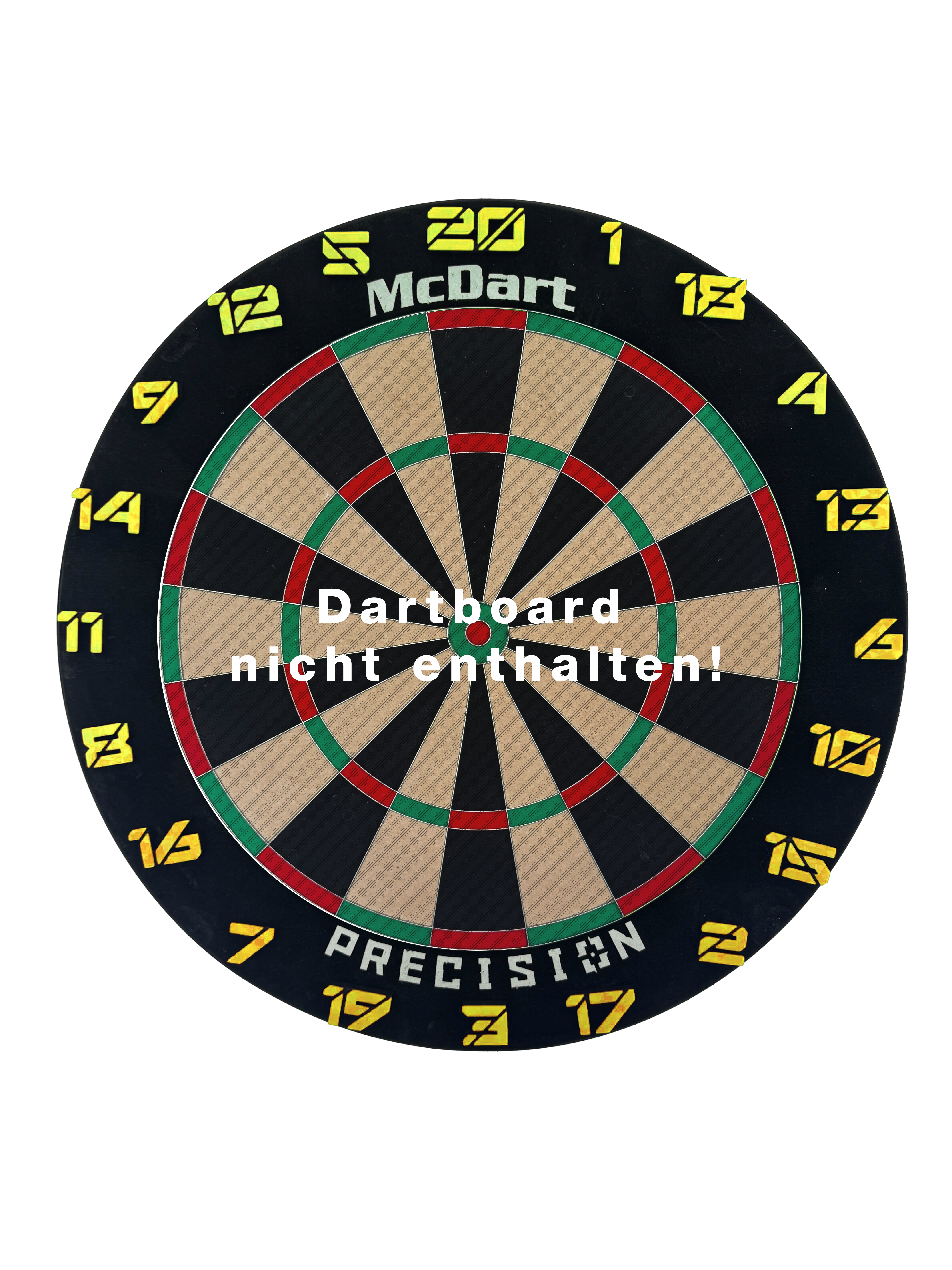 McDart Dartboard Steckzahlen / Zahlenring Cyber Dieses Bild heißt 'Cyber Gelb Board'. Vermutlich ist ein Board oder eine Platte in der Farbe Gelb abgebildet.