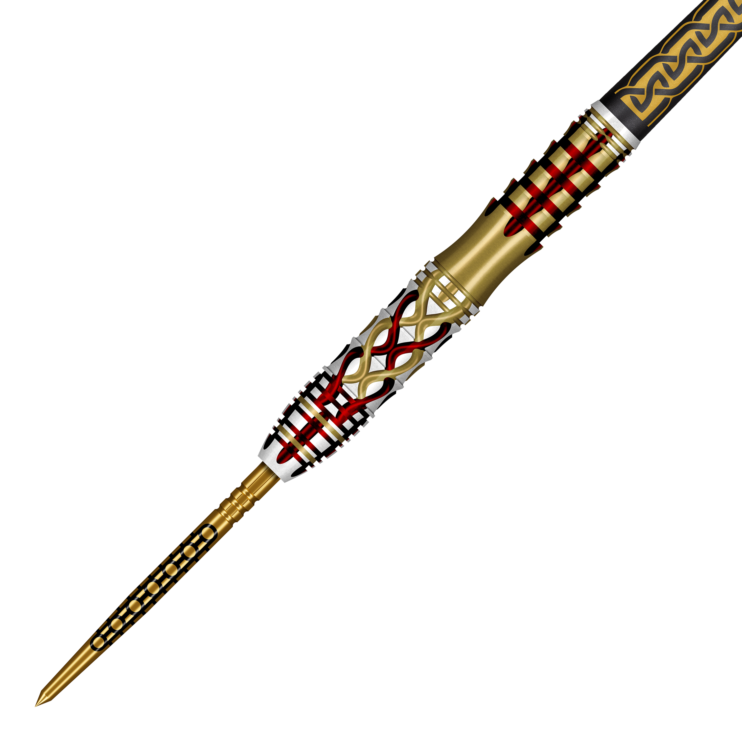 Shot Goths Alaric Turbo Point Steeldarts - 23g Auf dem Bild sind Shot Goths Alaric Turbo Point Steeldarts mit einem Gewicht von 23g zu sehen. Diese Darts sind ideal für den Einsatz am Steeldartboard.