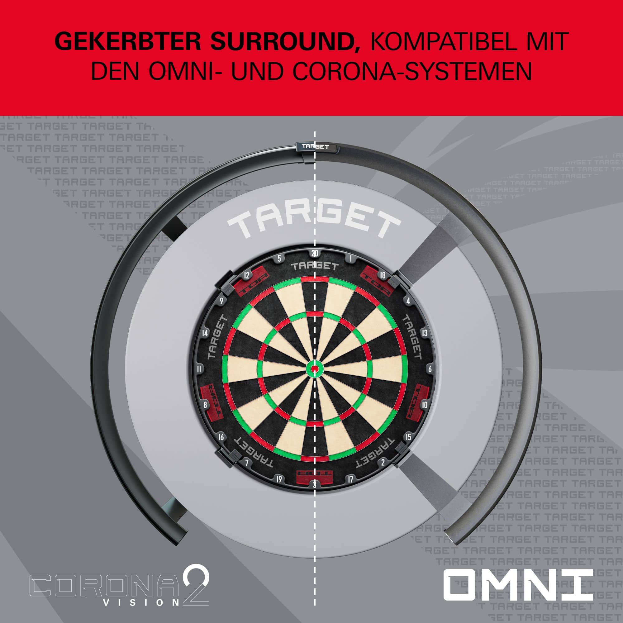 Target Notched Dartboard Surround