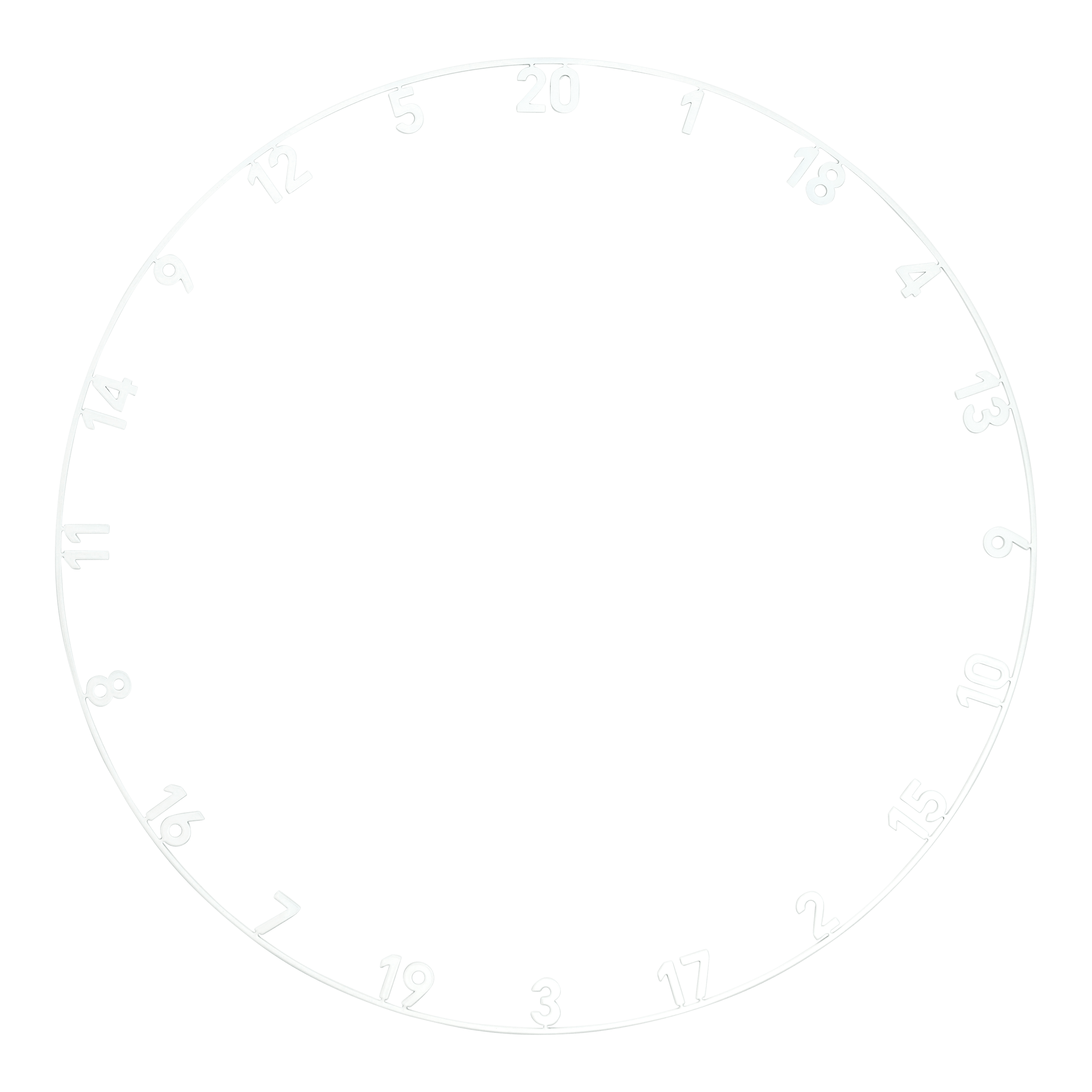 Precise 180 Endorphine Steeldartboard mit Nummernring - Classic White Abgebildet ist das Precise 180 Endorphine Steeldartboard mit Nummernring in Weiß. Das Produkt eignet sich ideal für Dartspieler aller Leistungsstufen.