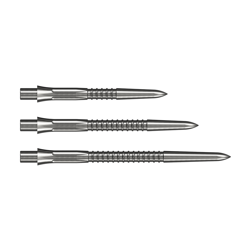 Mission Caliburn EVO Dartspitzen GV1 - Silber Auf dem Bild sieht man die Mission Caliburn EVO Dartspitzen GV1 in Silber. Die Spitzen sind für präzises Dartspiel konzipiert.