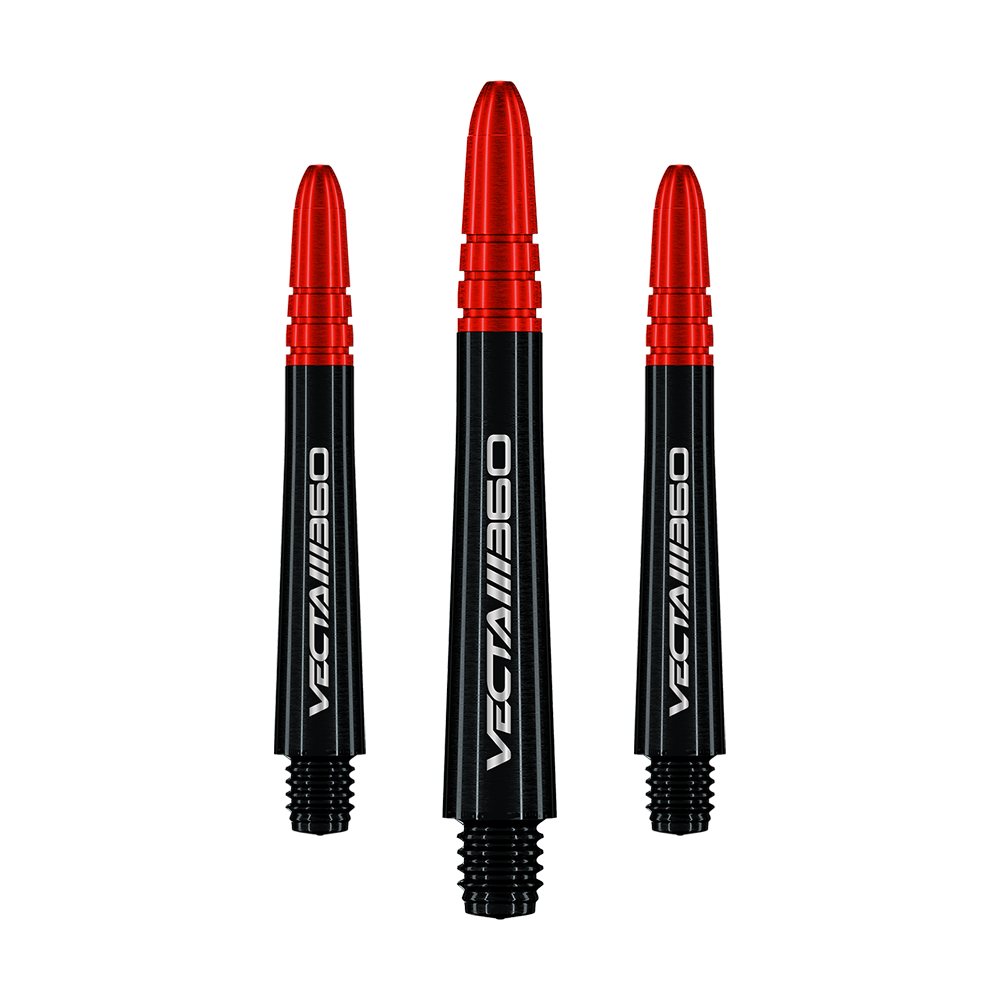 Abgebildet ist ein Set aus schwarzen Dart-Schäften. Der Dateiname lautet '7025-420_Winmau_Vecta_Blade360_Schaft_Schwarz_37mm_1Set'.