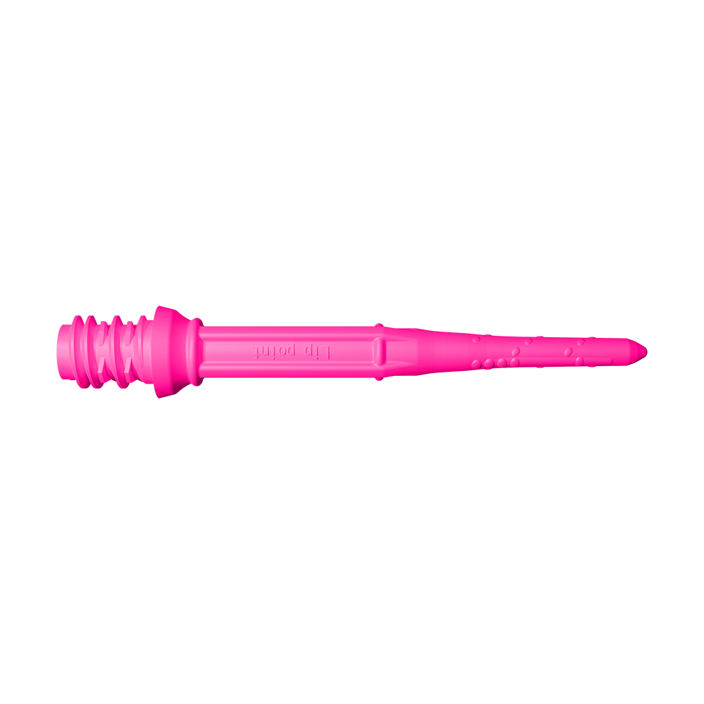 Das Bild zeigt eine pinke Dartspitze des Produkts "L-Style Premium Lippoints 30 (30er Pack) - 30mm". Die Spitze hat eine Länge von 30 mm und ist speziell für Softdarts geeignet.