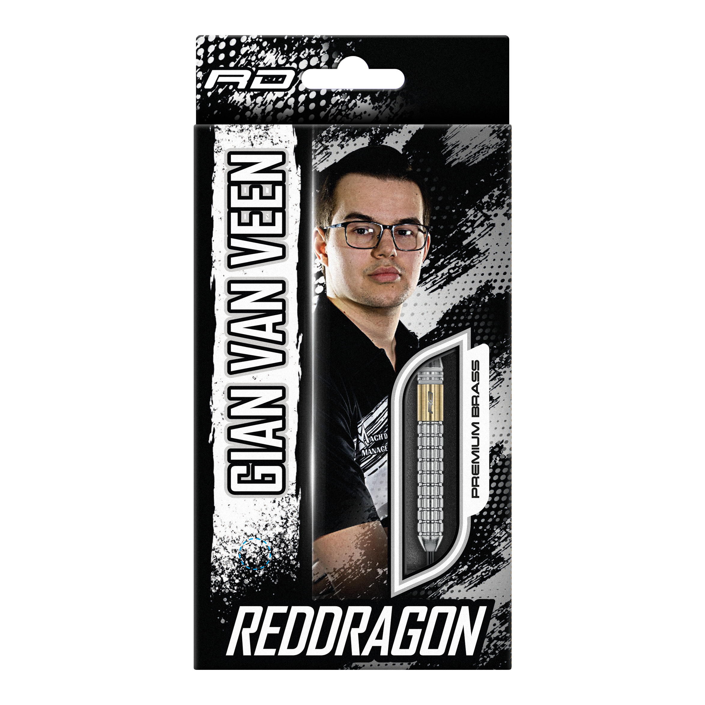 Red Dragon Gian Van Veen Brass Steeldarts - 21 g