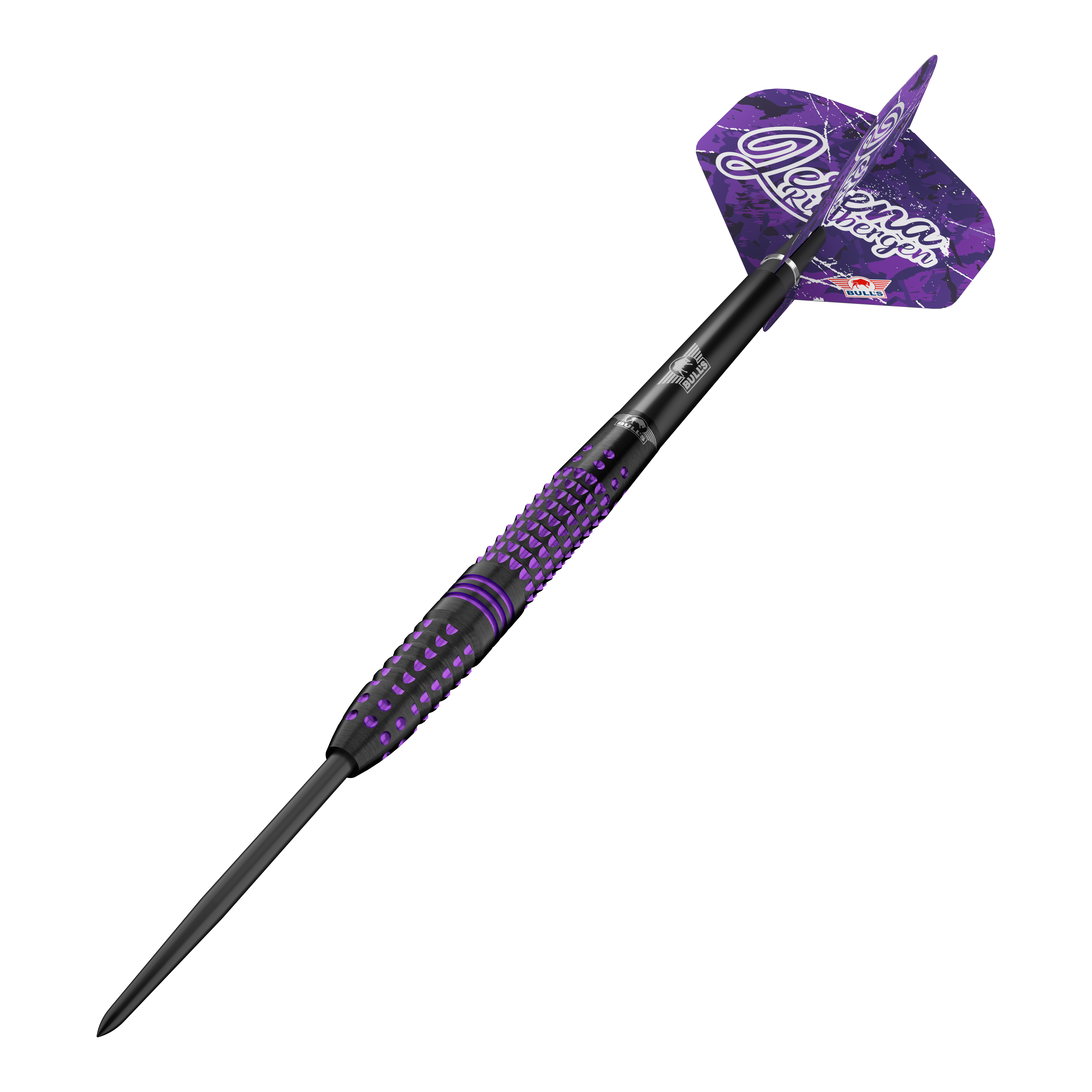 Bulls NL Lerena Rietbergen Steeldarts - 24g Abgebildet sind die Bulls NL Lerena Rietbergen Steeldarts - 24g. Das Bild zeigt die Details und die hochwertige Verarbeitung der Steeldarts.