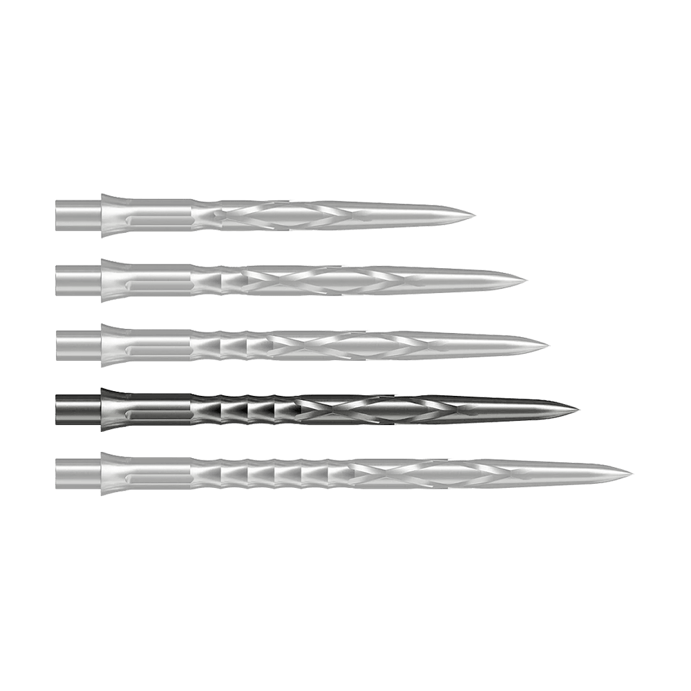 Caliburn System Steeldartspitzen - HAN G2 - Silber Auf dem Bild ist eine Caliburn Evo System Steeldartspitze HAN G2 in Silber und 36 mm Länge zu sehen. Sie ist speziell für Steeldarts geeignet.
