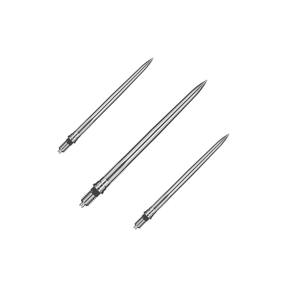Caliburn EZ-EVO Dartspitzen - Smooth - Silber Dieses Bild stellt vermutlich glatte, silberne Dartspitzen mit 36 mm Länge dar. Die Dartspitzen sind aus der Caliburn EZ-EVO Serie.