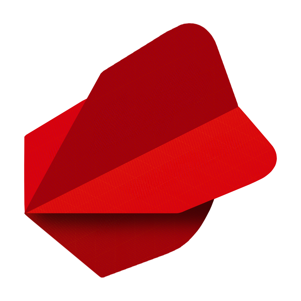 Nylon-Stoff No6 Flights Hier sind Nylon-Stoff No6 Flights in der Farbe Rot zu sehen. Diese Flights sind Zubehör für Darts.