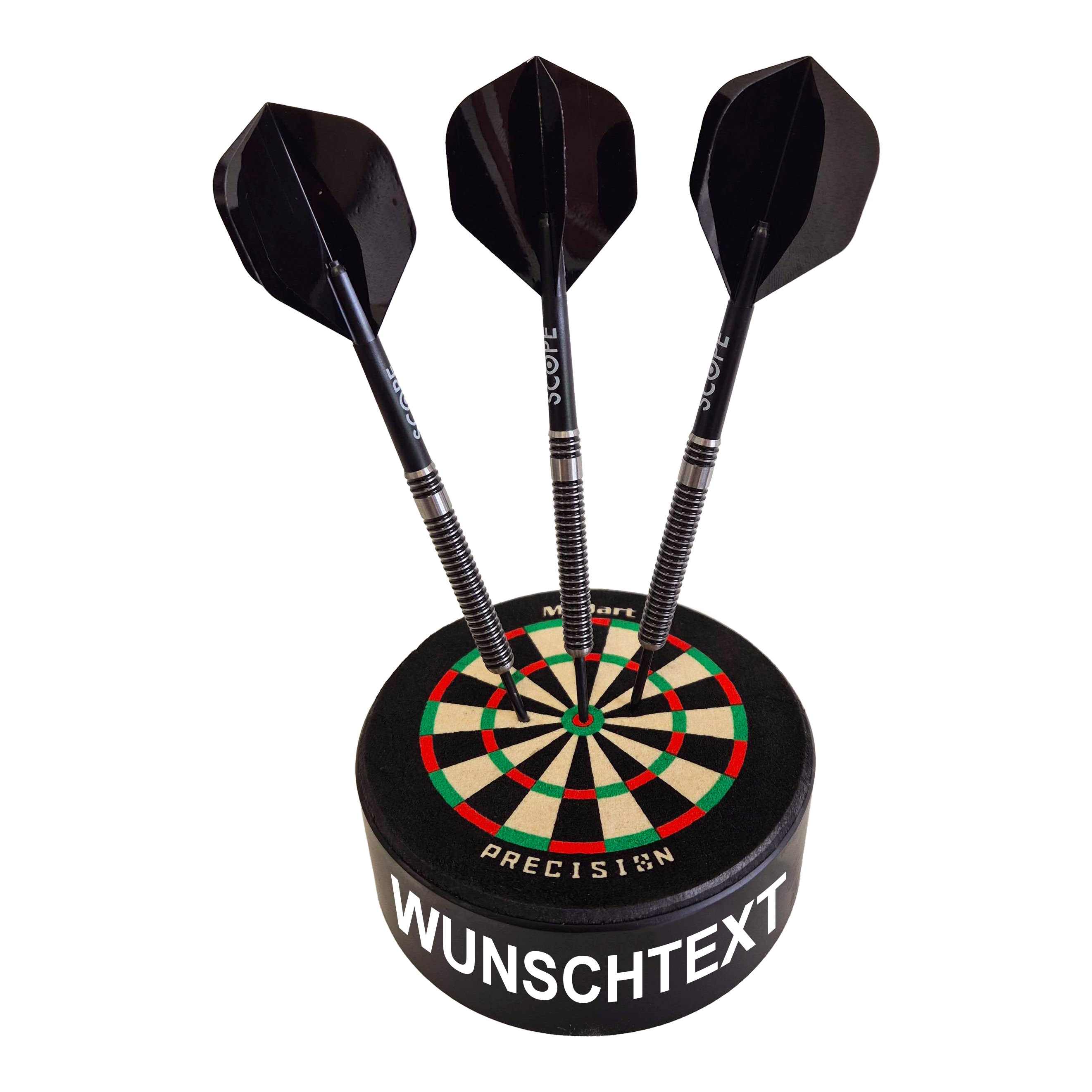 McDart Precision Mini Dartboard mit Wunschtext Hier ist ein Produktfoto mit dem Dateinamen 765_McDart_Mini_Precision_Dartboard_Darthalter_1_Arial zu sehen. Weitere Produktdetails sind nicht verfügbar.
