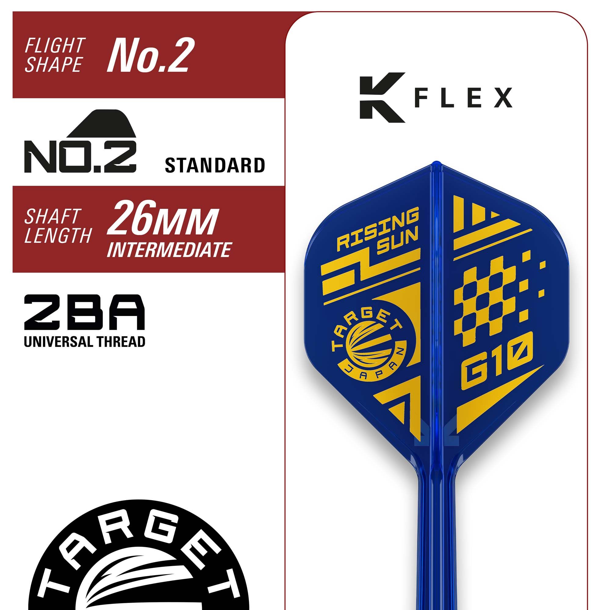 Target Japan Rising Sun GEN10 Swiss Point Steeldarts Abgebildet sind die Target Japan Rising Sun GEN10 Swiss Point Steeldarts. Diese Steeldarts zeichnen sich durch besondere Präzision aus.