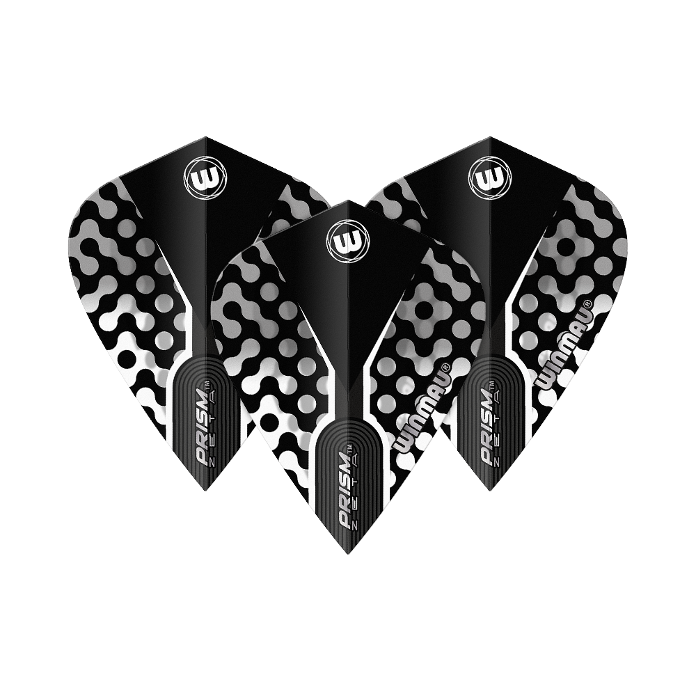 Winmau Zeta Black White Grey Kite Flights 