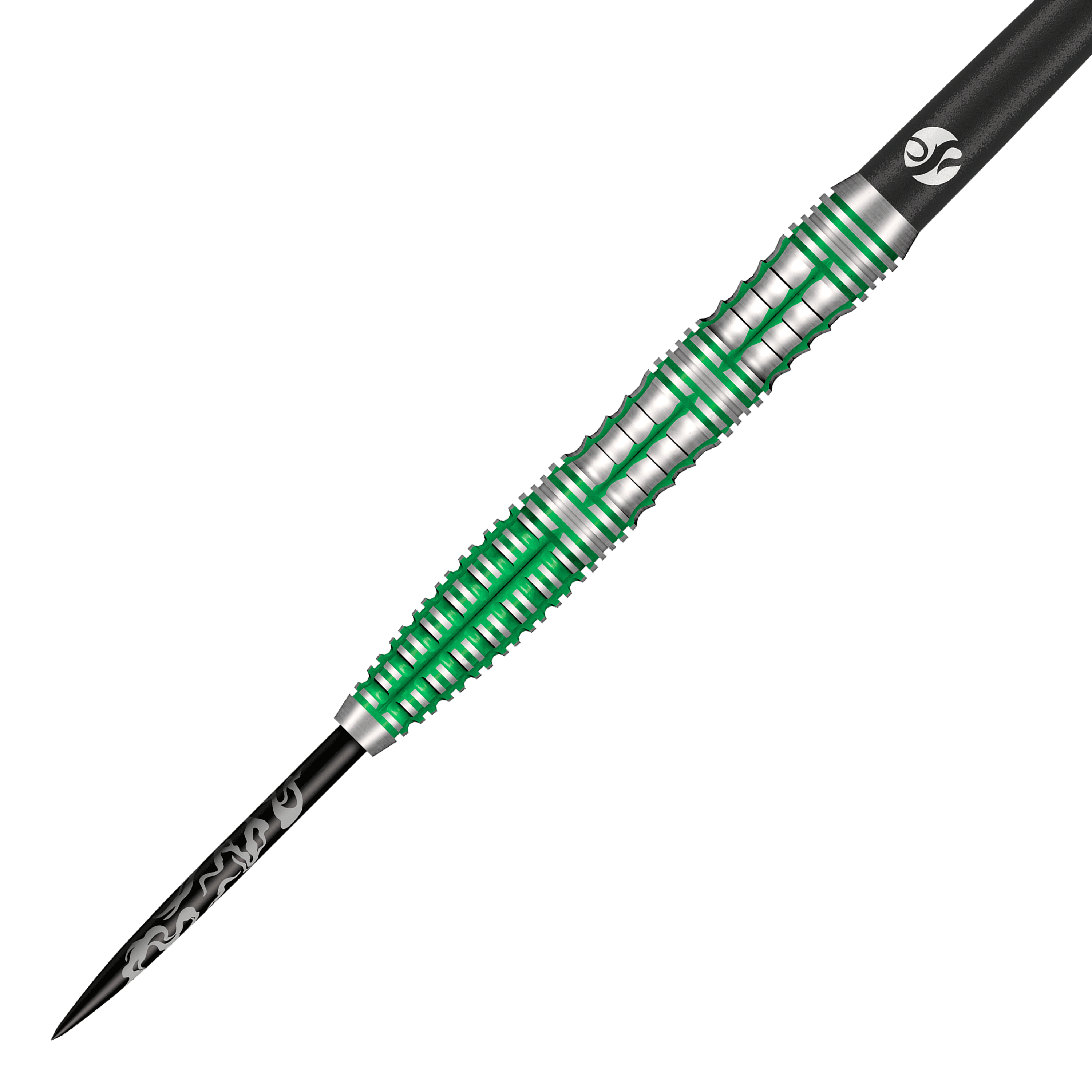 Abgebildet sind die Shot Alchemy Mythril Steeldarts. Sie sind für Präzision und gute Spielbarkeit bekannt.