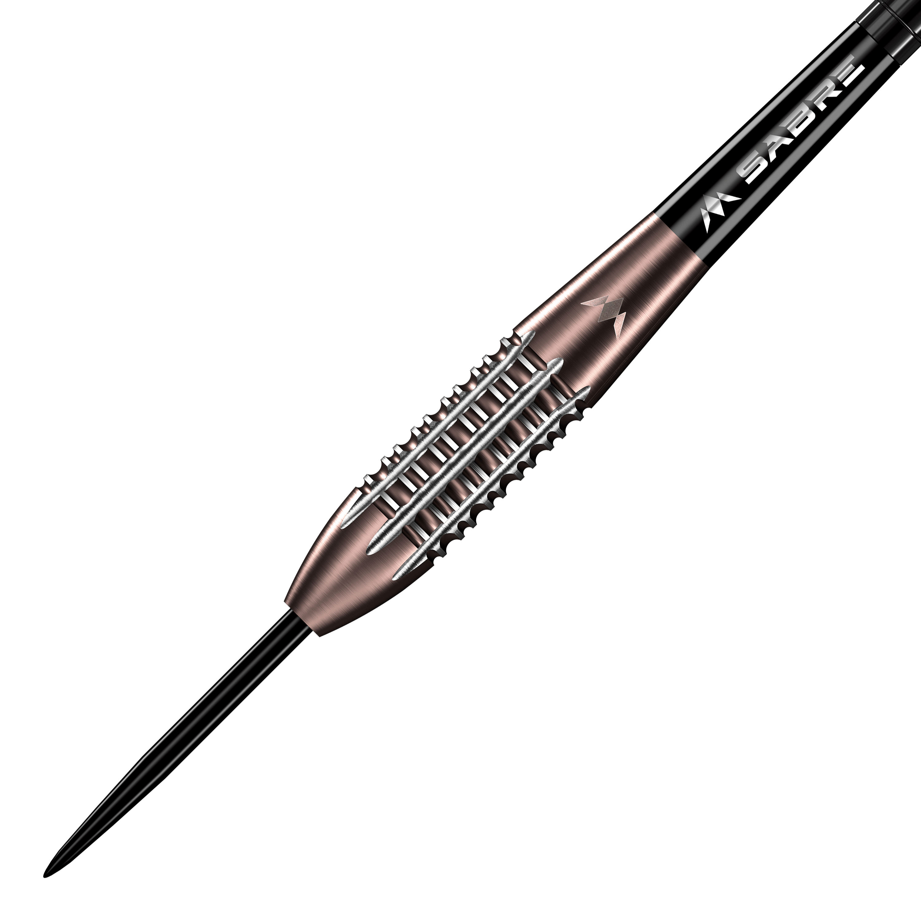 Das Bild zeigt die Mission Arkitekt Bronze Silika PVD Steeldarts mit einem Gewicht von 23,5g. Die Steeldarts haben ein elegantes Bronze-Design.