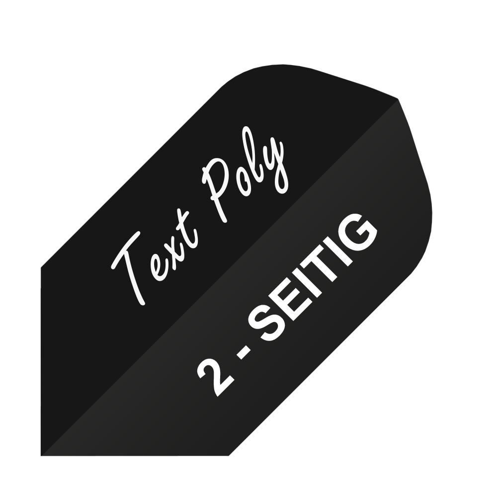 10 Satz Bedruckte Flights 2-Seitig - Wunschtext - Poly Slim