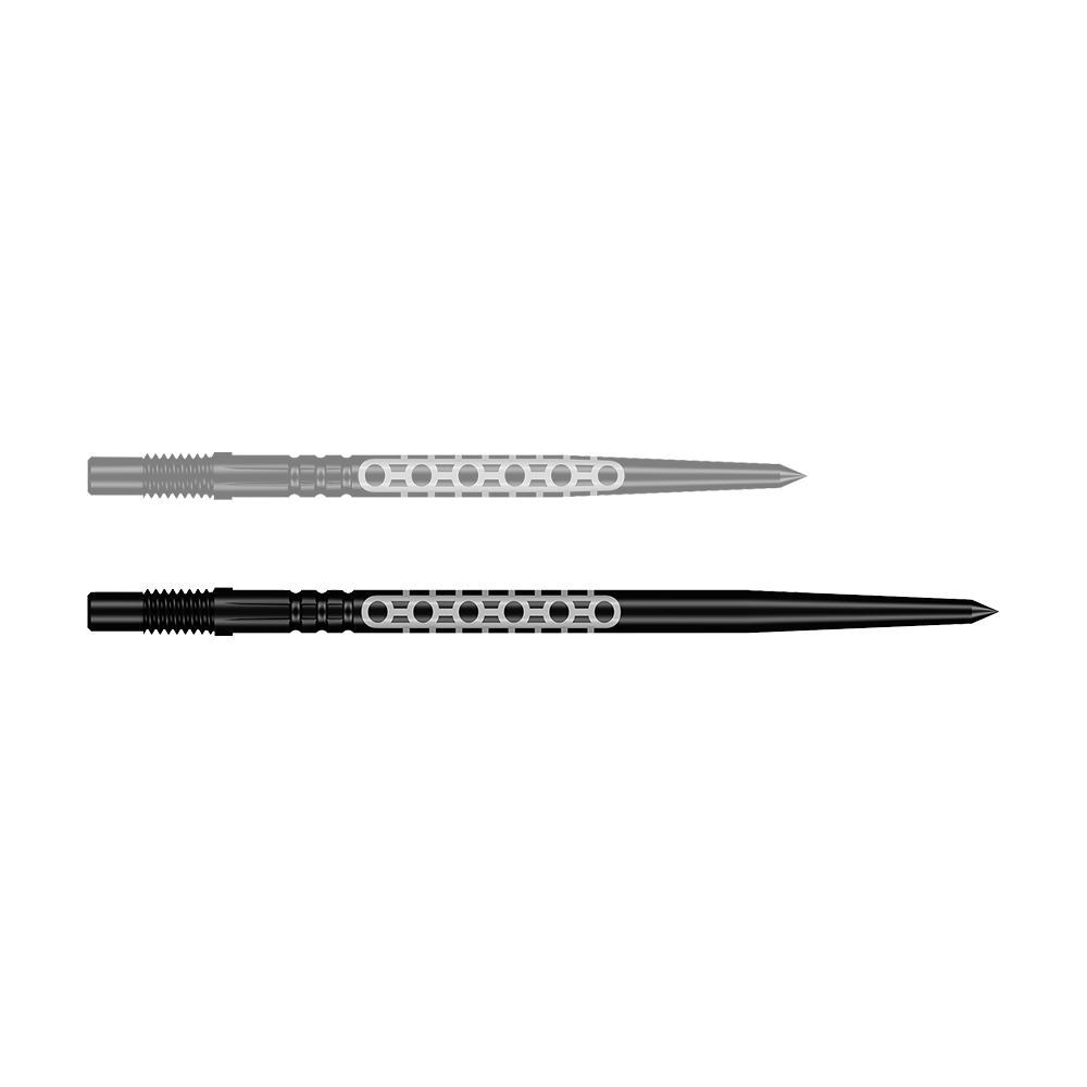 Shot Turbo Point Goths Dartspitzen - Schwarz
