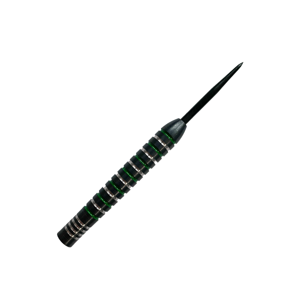 McDart Silver Green Steeldart Barrels Hier wird ein einzelnes McDart Silver Green Steeldart Barrel gezeigt. Das Design ist schlicht und elegant.