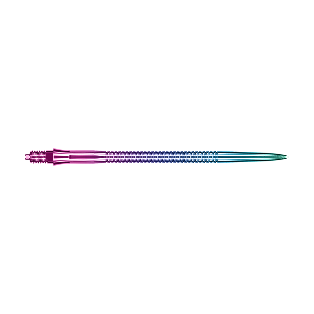 Caliburn EZ-EVO Dartspitzen - Grooved - Rainbow Gezeigt werden Caliburn EZ-EVO Dartspitzen mit Rillen im Rainbow-Design, 45 mm Länge. Das Set enthält Dartspitzen mit auffälligen Regenbogenfarben.