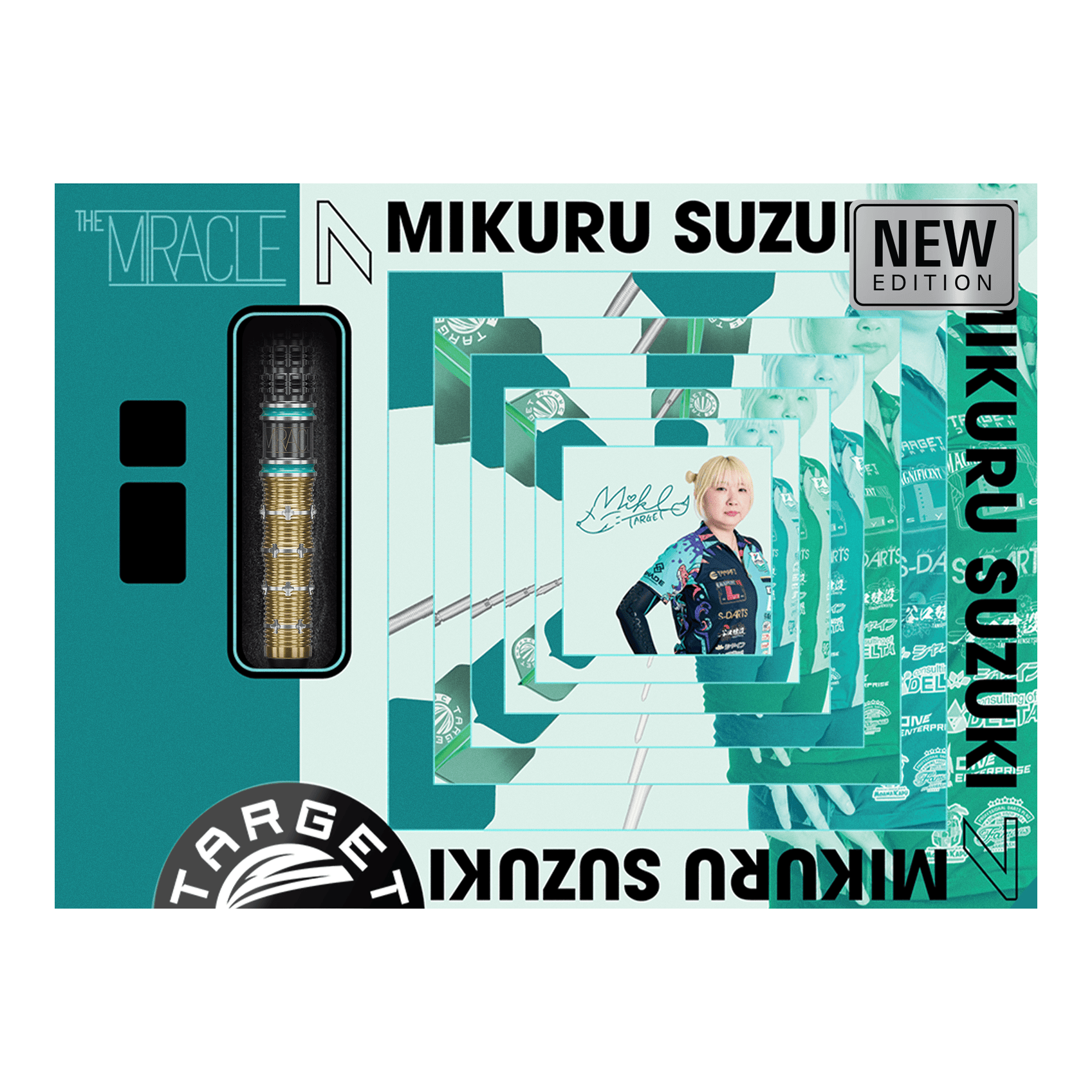 Target Mikuru Suzuki The Miracle GEN7.5 Softdarts - 19g Zu sehen sind die Target Mikuru Suzuki The Miracle GEN7.5 Softdarts - 19g. Das Produkt ist für Softdart-Spiele konzipiert.