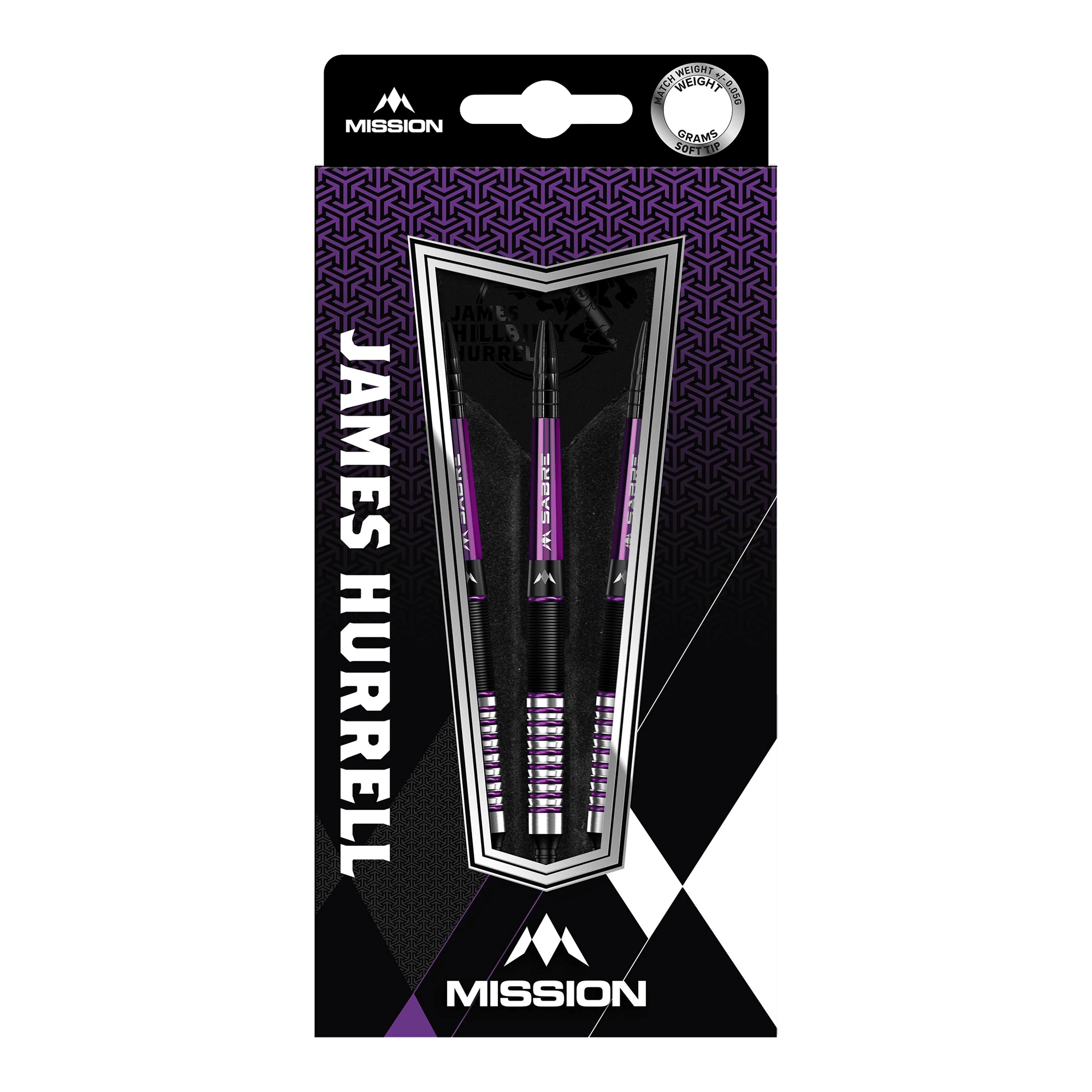 Mission James Hurrell Hillbilly Black Purple Softdarts - 18g