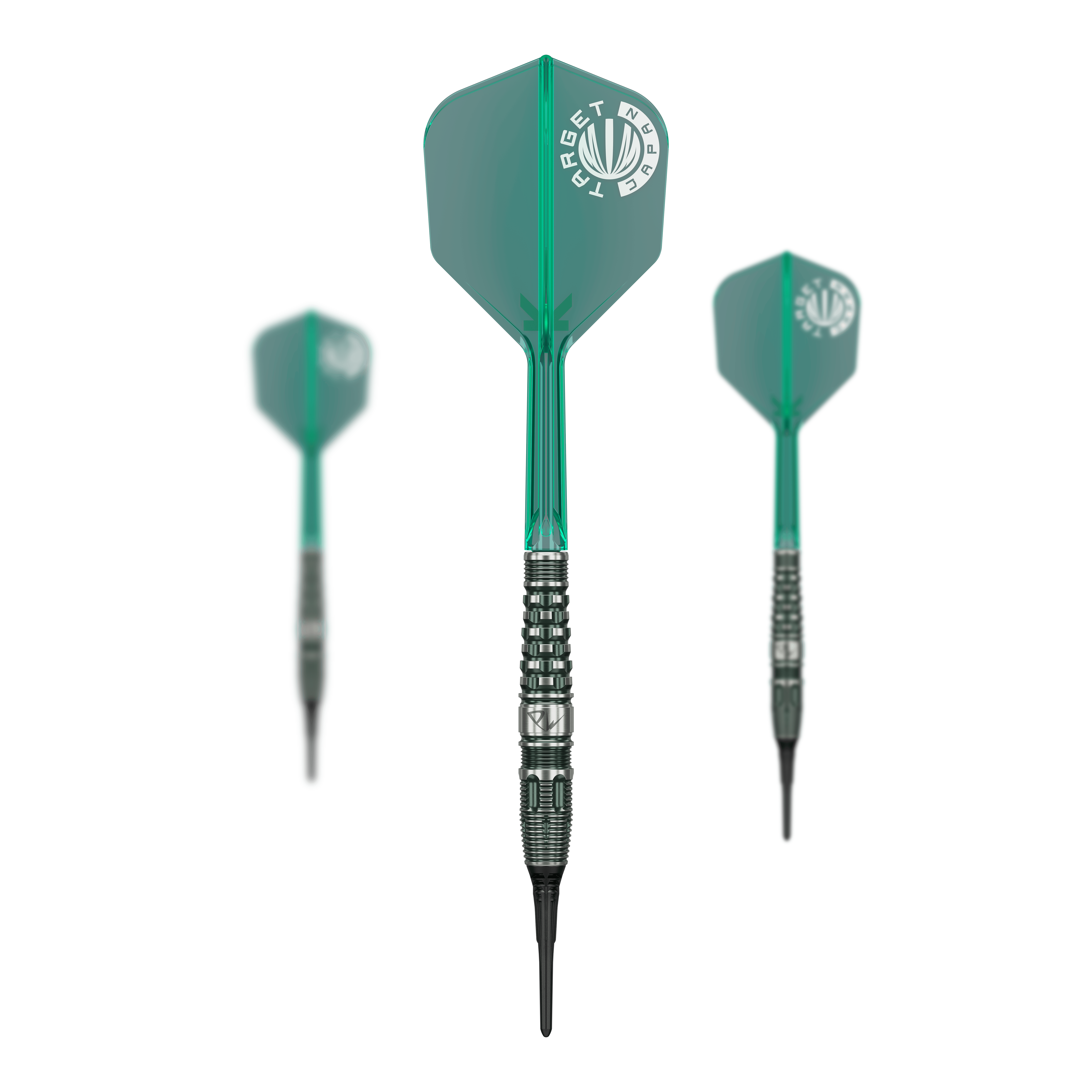 Hier sehen Sie Target Japan Prime Series PW GEN 3 Softdarts - 19g als komplettes Set. Das Set ist ideal für Softdartspieler geeignet.