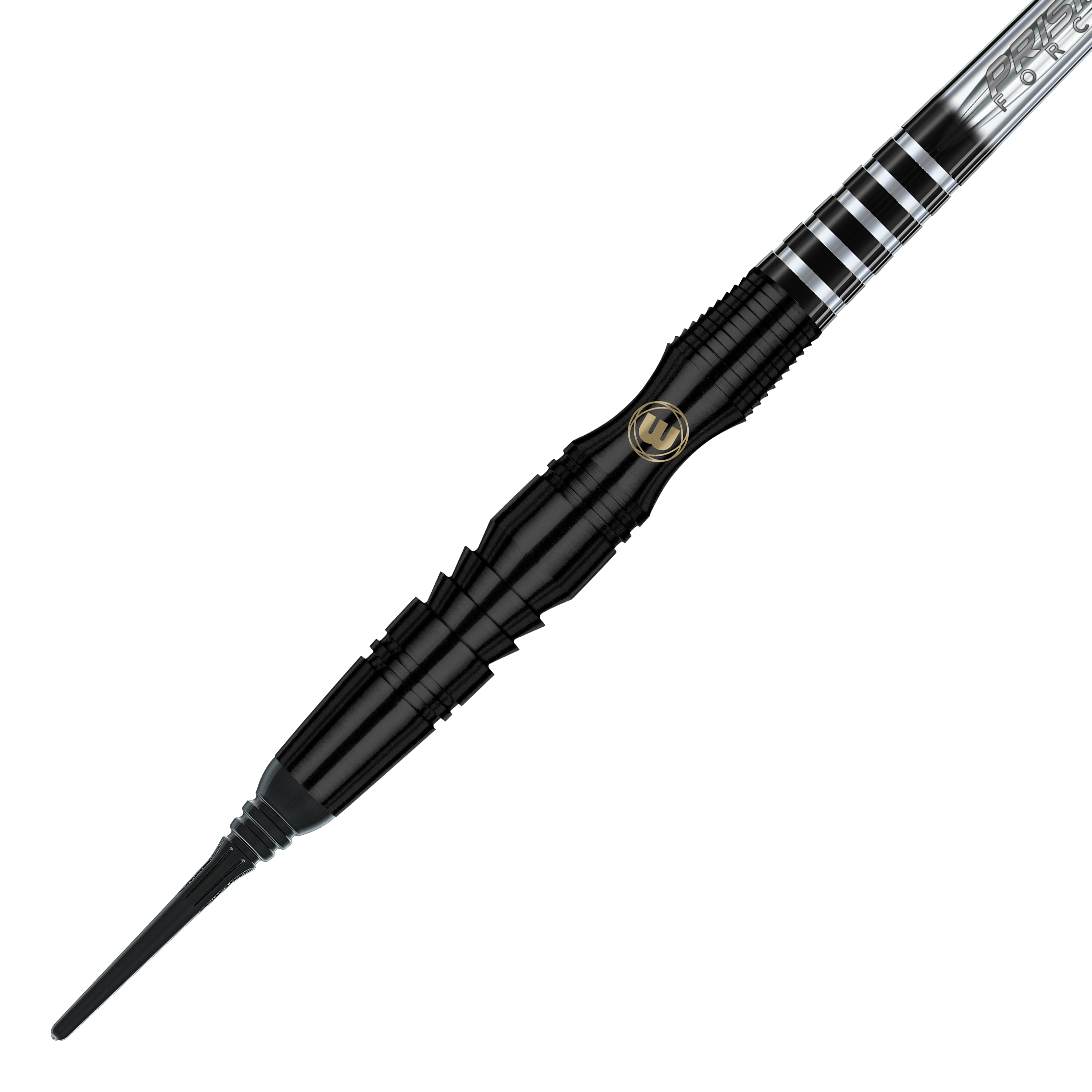 Winmau Sniper Black Softdarts - 20g Dies ist ein Winmau Sniper Black Softdart mit einem Gewicht von 20g. Der Dart hat ein elegantes schwarzes Design mit silbernen Akzenten.