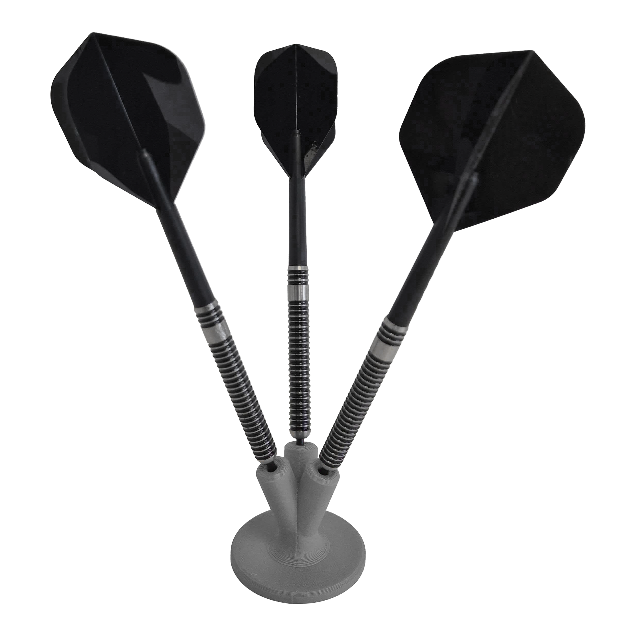 NYT Studio Compact Darthalter Das Bild zeigt einen kompakten Dart-Halter in Grau. Ein funktionales Zubehörteil für Dartspieler.