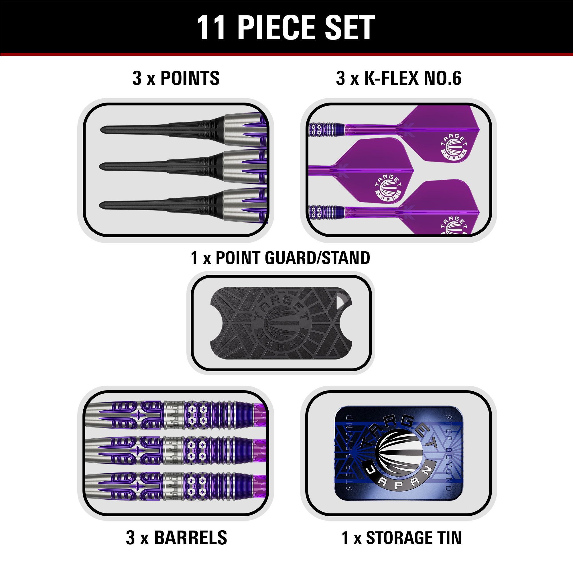 Target Japan Endeavour Kasumi Sato GEN3 Softdarts - 19g Zu sehen ist das Set Target Japan Endeavour Kasumi Sato GEN3 Softdarts - 19g. Die Darts sind speziell für den japanischen Markt entworfen worden.