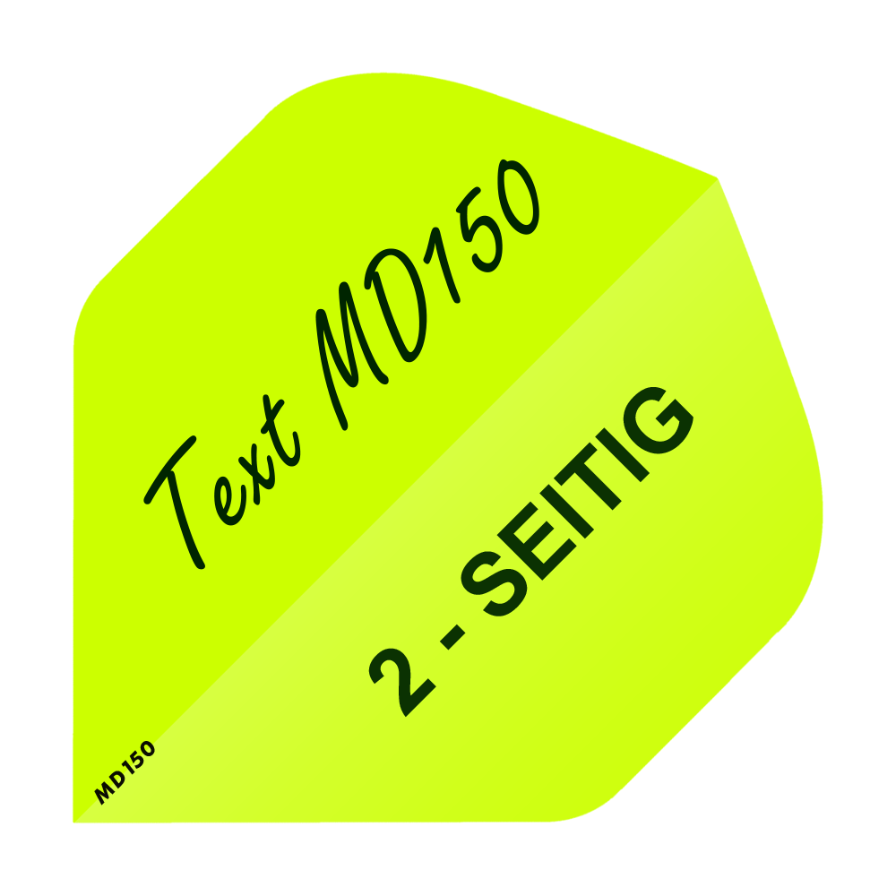 10 Satz Bedruckte Flights 2-Seitig - Wunschtext - MD150 Standard