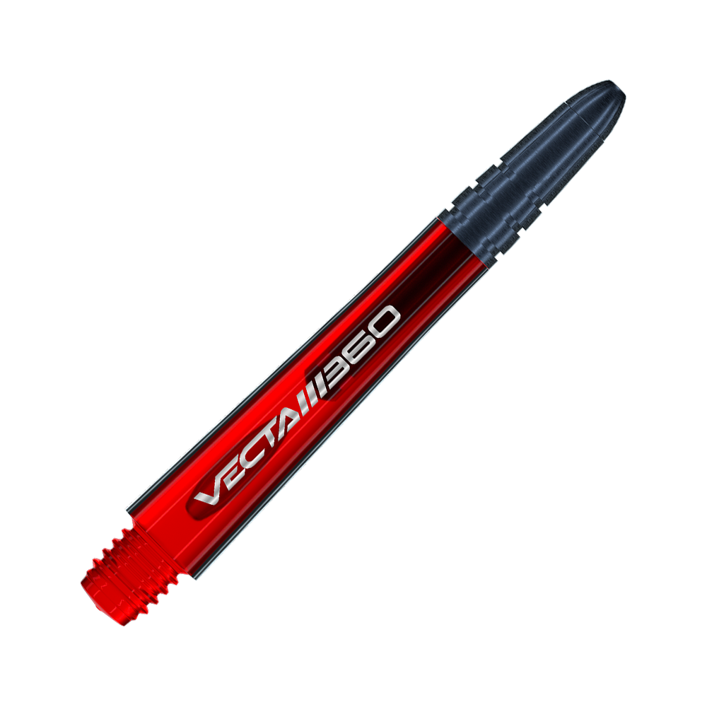 Zu sehen ist ein Winmau Vecta Blade360 Shaft in Rot, 37mm lang. Dieser Artikel ist ein Ersatzteil für Dartpfeile.