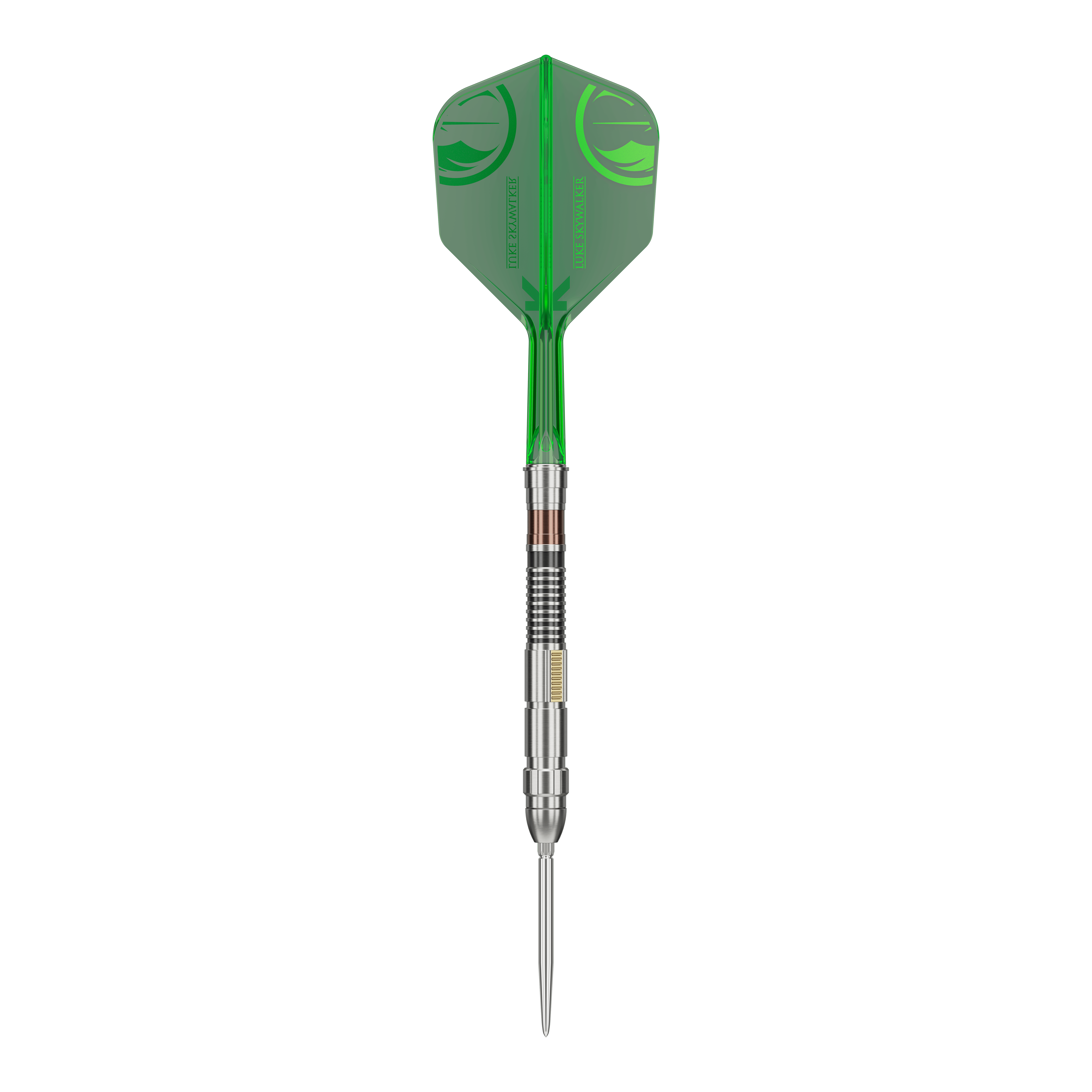 Target Star Wars Luke Skywalker Jedi Knight Lightsaber Limited First Edition Darts - 24g Das Bild zeigt die Target Star Wars Luke Skywalker The Jedi Knight Light Saber Limited Edition Steeldarts - 24g. Es handelt sich um eine limitierte Dart-Edition, inspiriert von Luke Skywalker aus Star Wars.