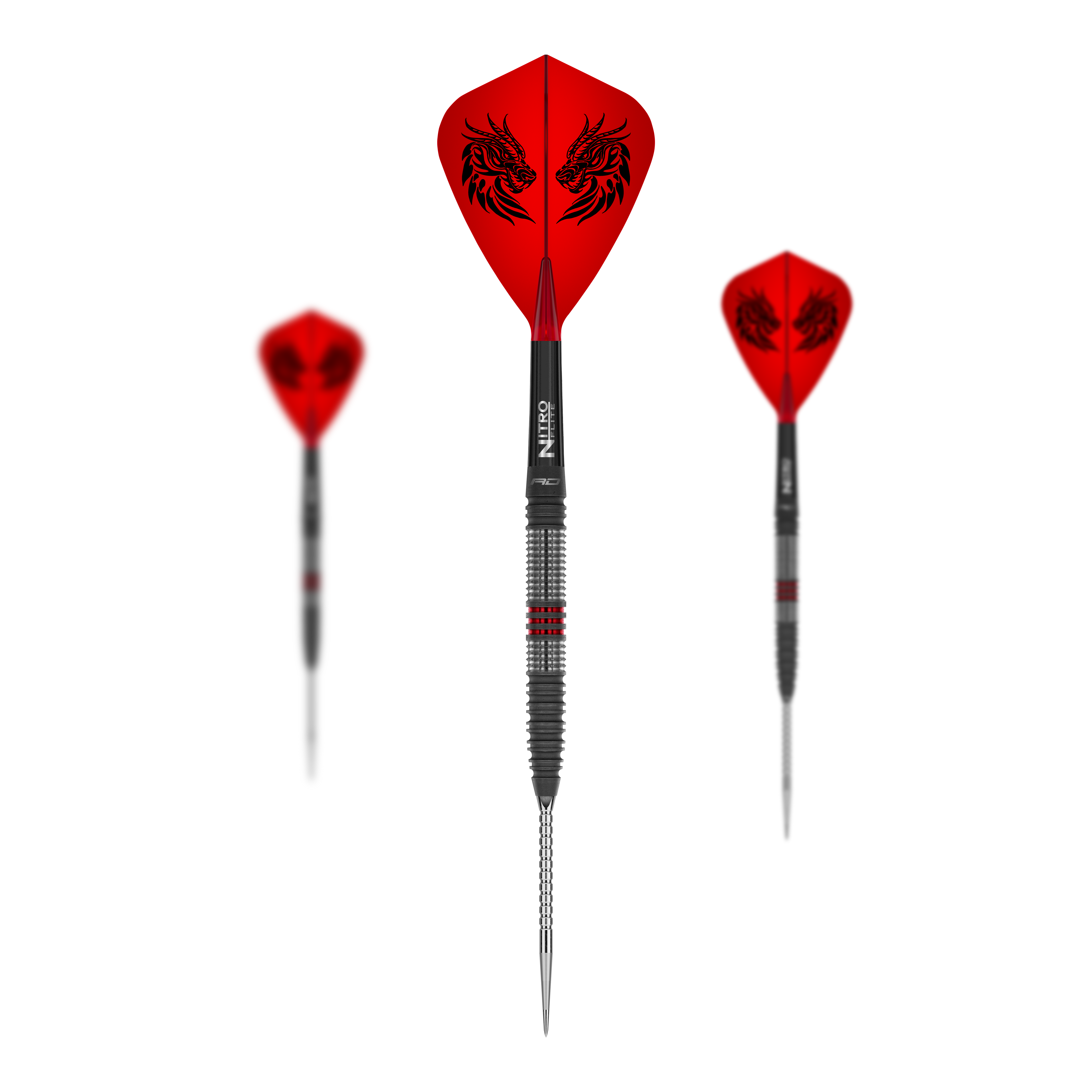 Red Dragon Jonny Clayton Hireath Switch Point Steeldarts Das Foto stellt ein Set der Red Dragon Jonny Clayton Hireath Switch Point Steeldarts dar. Dieses Set bietet alles für ein professionelles Dartspiel.