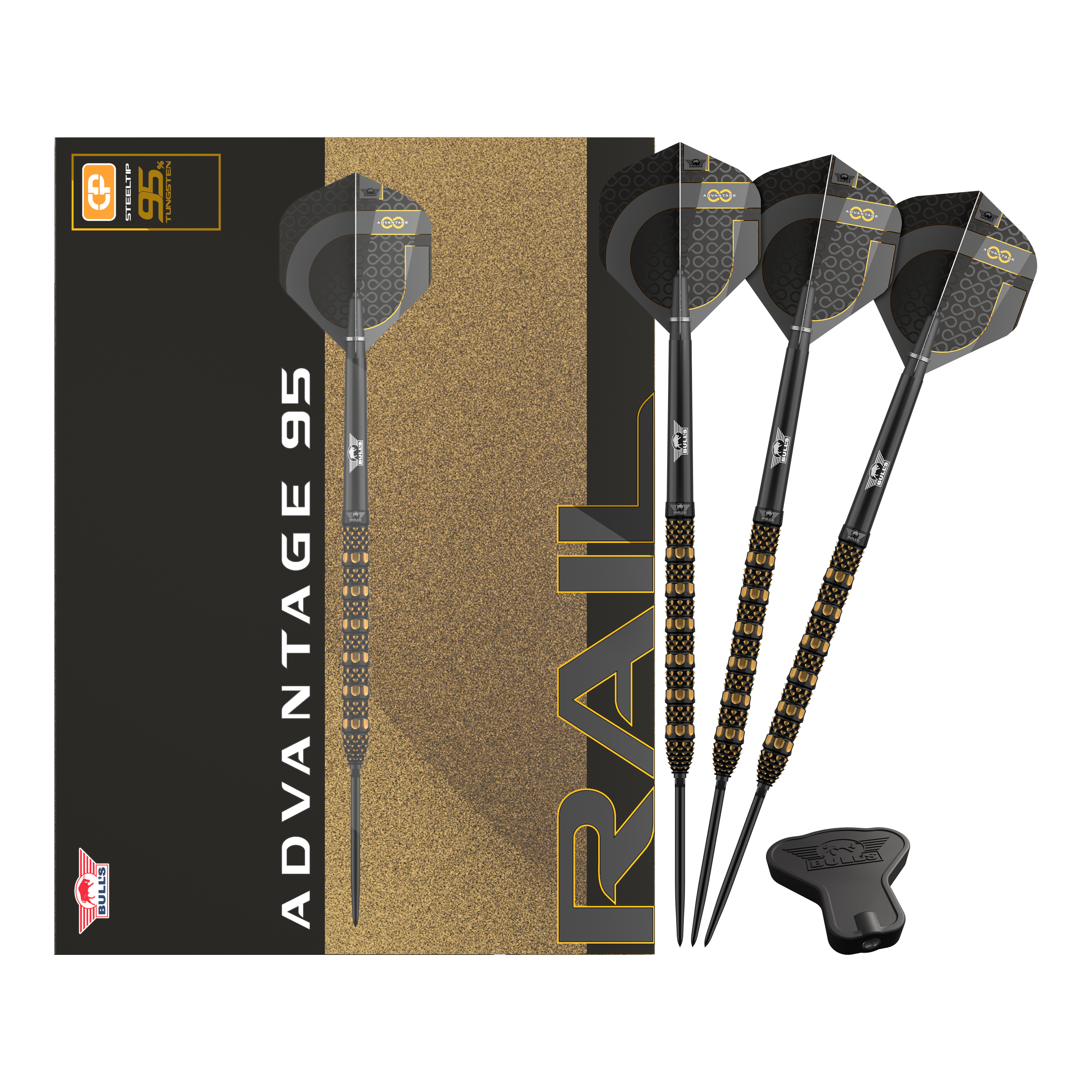 Bulls NL Advantage 95 Rail Convertible Point Steeldarts Bulls NL Advantage 95 Rail Convertible Point Steeldarts