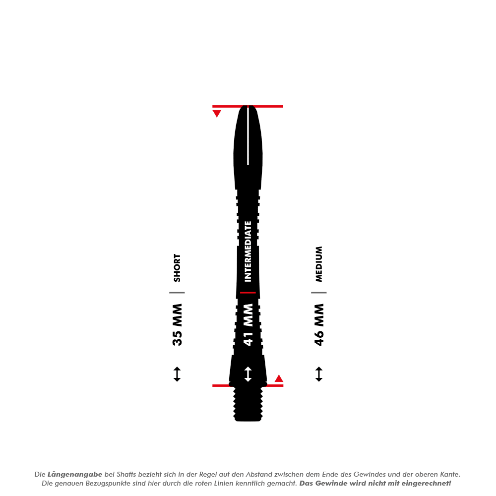 Winmau Triad Aluminium Shafts - Rot