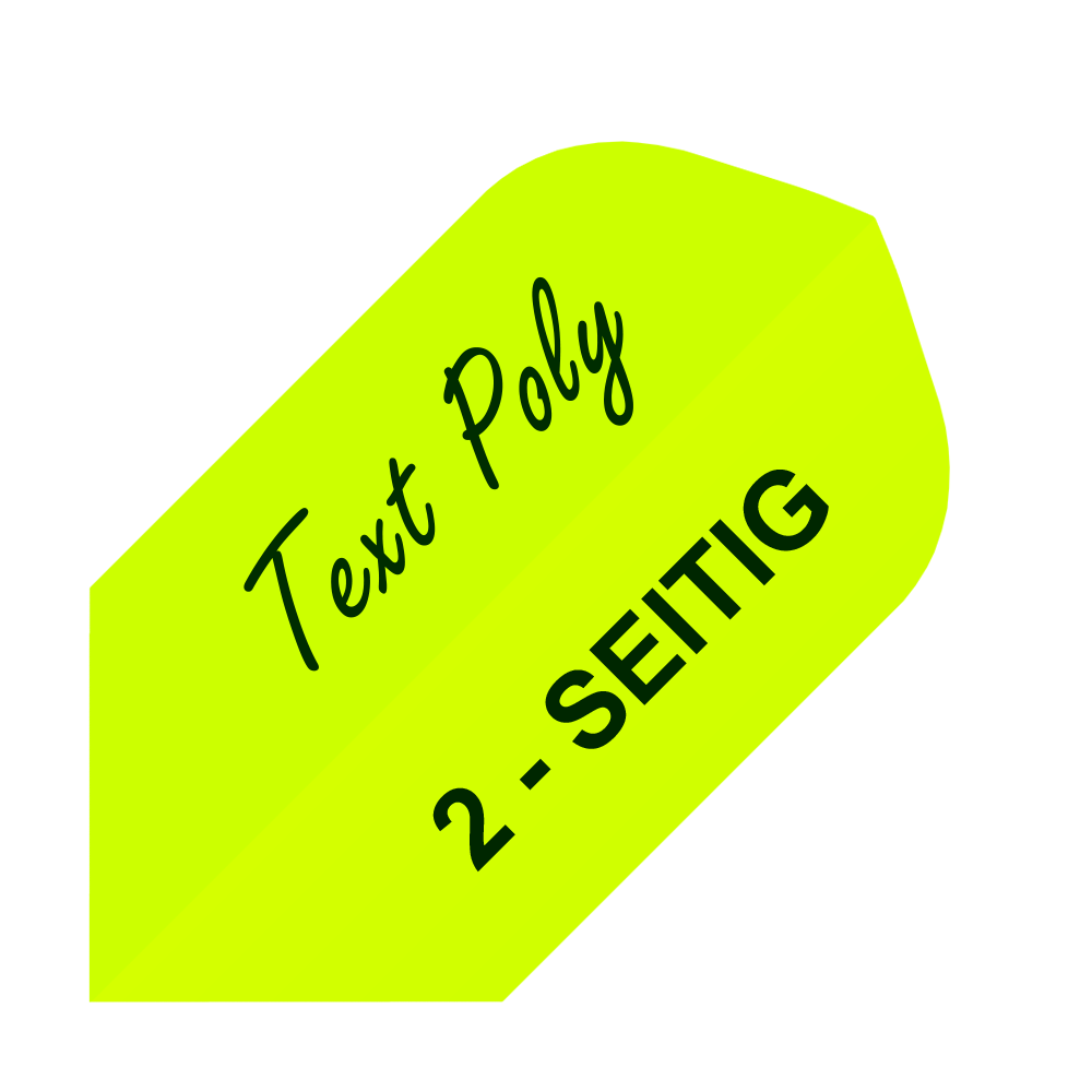 10 Satz Bedruckte Flights 2-Seitig - Wunschtext - Poly Slim