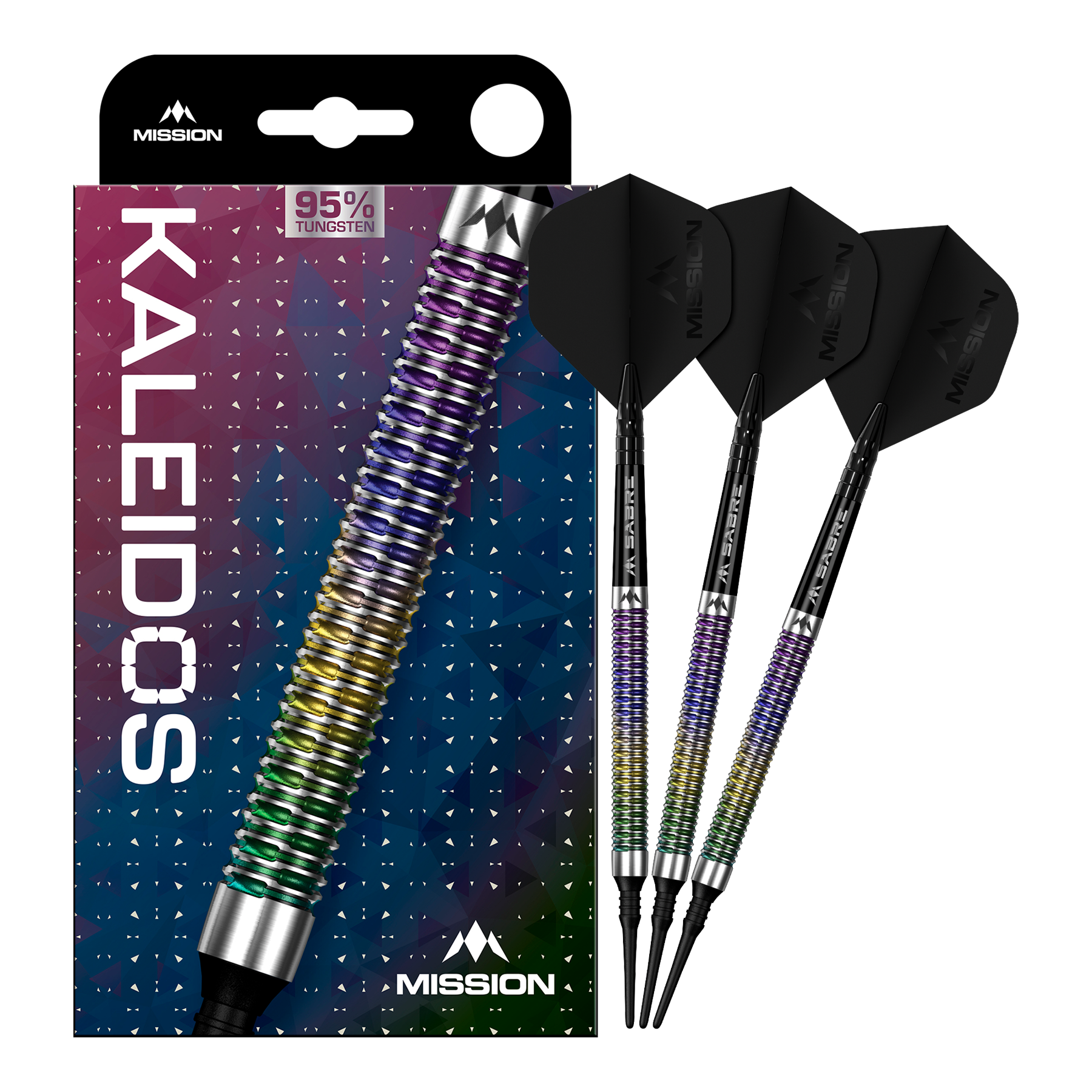 Mission Kaleidos Softdarts - 19g Mission Kaleidos Softdarts - 19g ist auf dem Bild zu sehen. Der Softdart ist vollständig abgebildet.