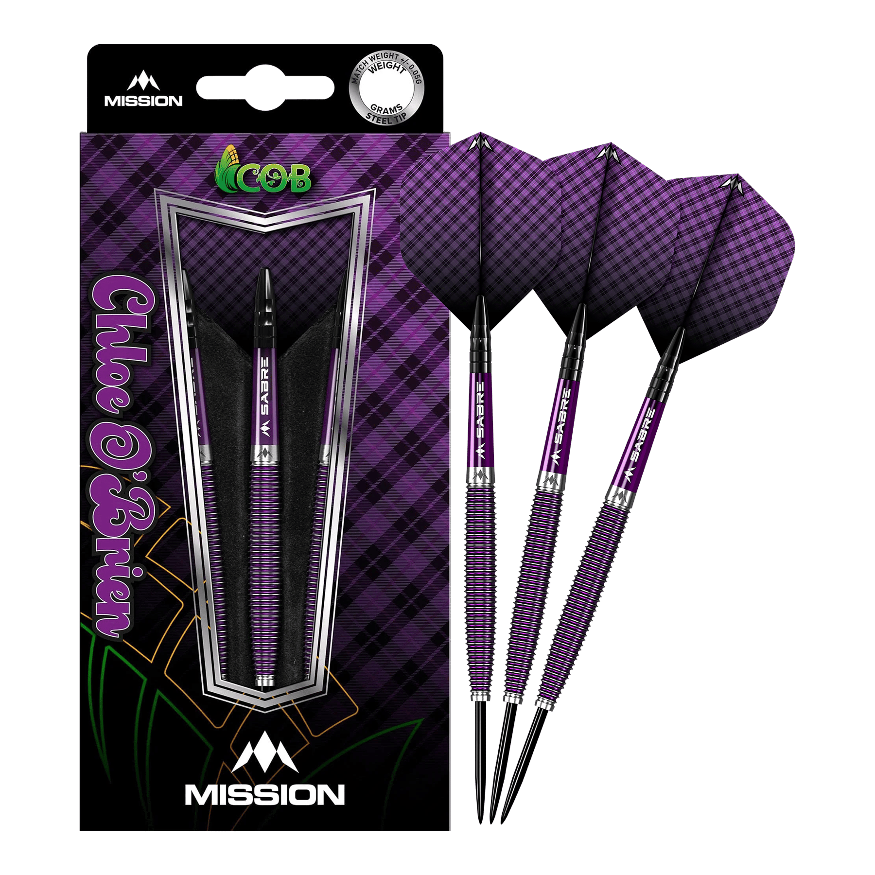 Mission Chloe OBrien Electro Purple Steeldarts - 23g