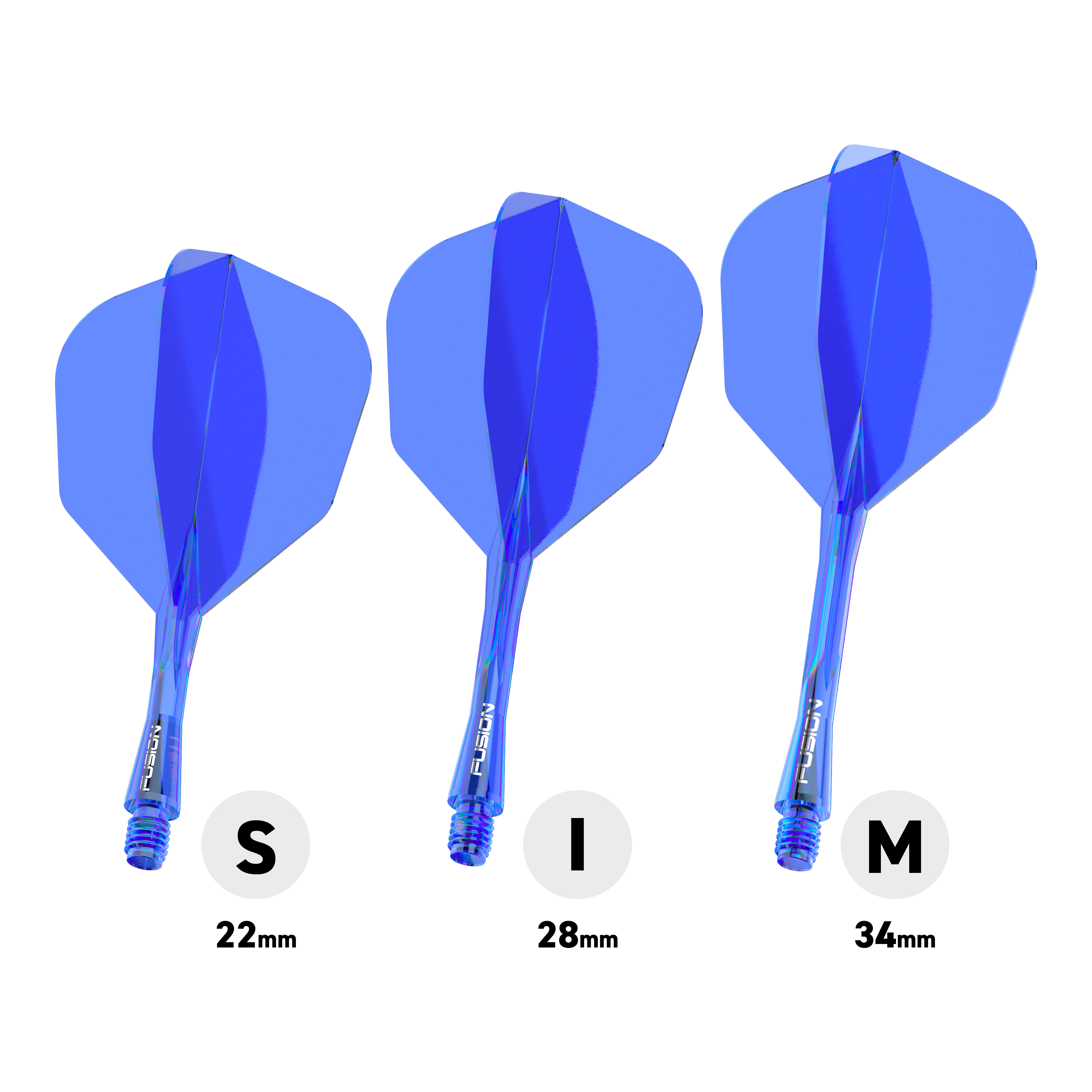 Winmau Fusion Flight-Shaft-System No6 Blau Abgebildet ist das Winmau Fusion Flight-Shaft-System No6 in Blau. Es dient zur Stabilisierung von Dartpfeilen.