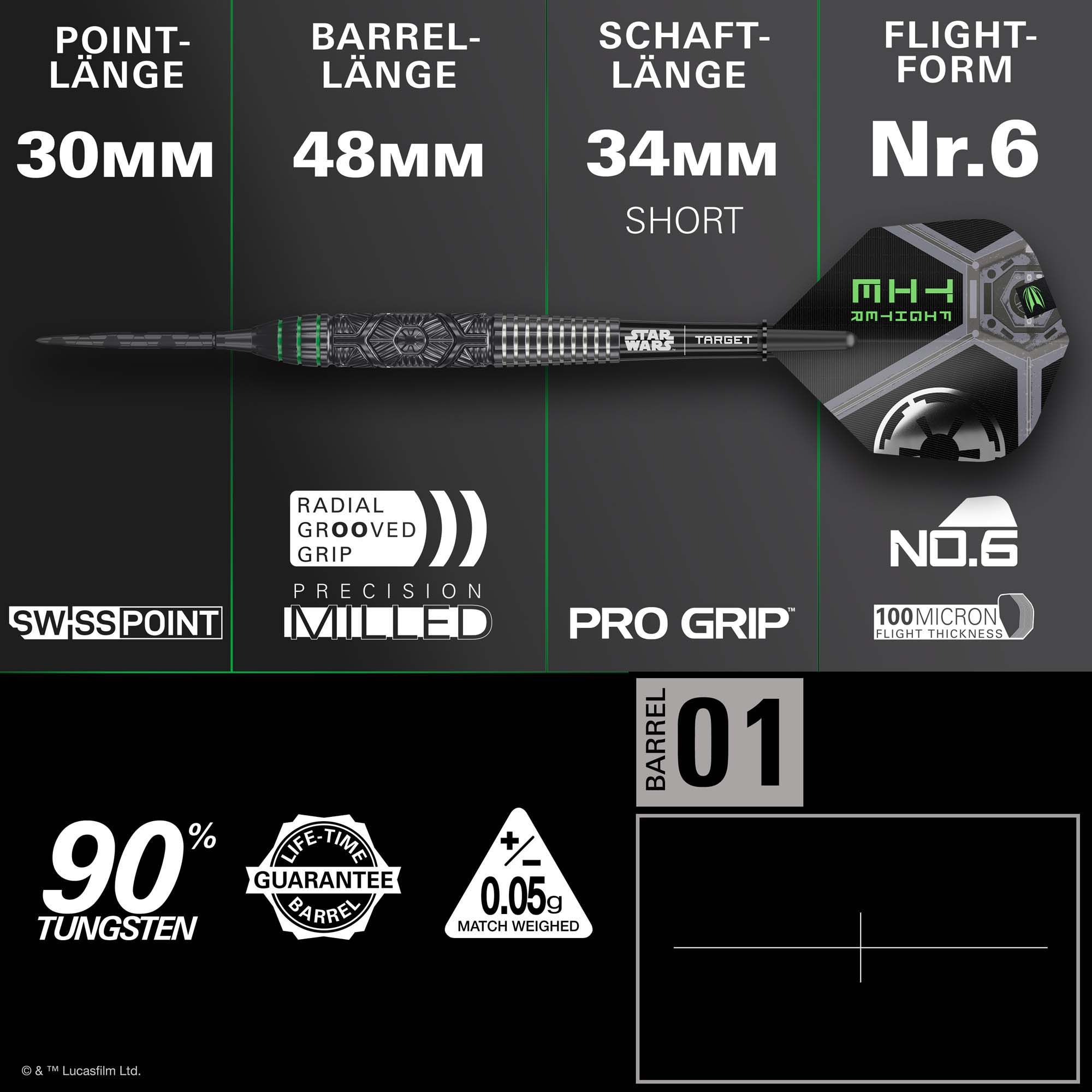 Target Star Wars Tie Fighter Swiss Point Steeldarts Die Target Star Wars Tie Fighter Swiss Point Steeldarts sind hier abgebildet. Diese Dartpfeile sind von einem Tie Fighter aus Star Wars inspiriert.