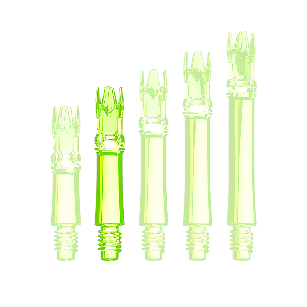 L-Style L-System Ersatzshafts - Neongelb Eine neongelbe Ersatzshaft befindet sich im Bild. Die Shaft wird von der Seite präsentiert.