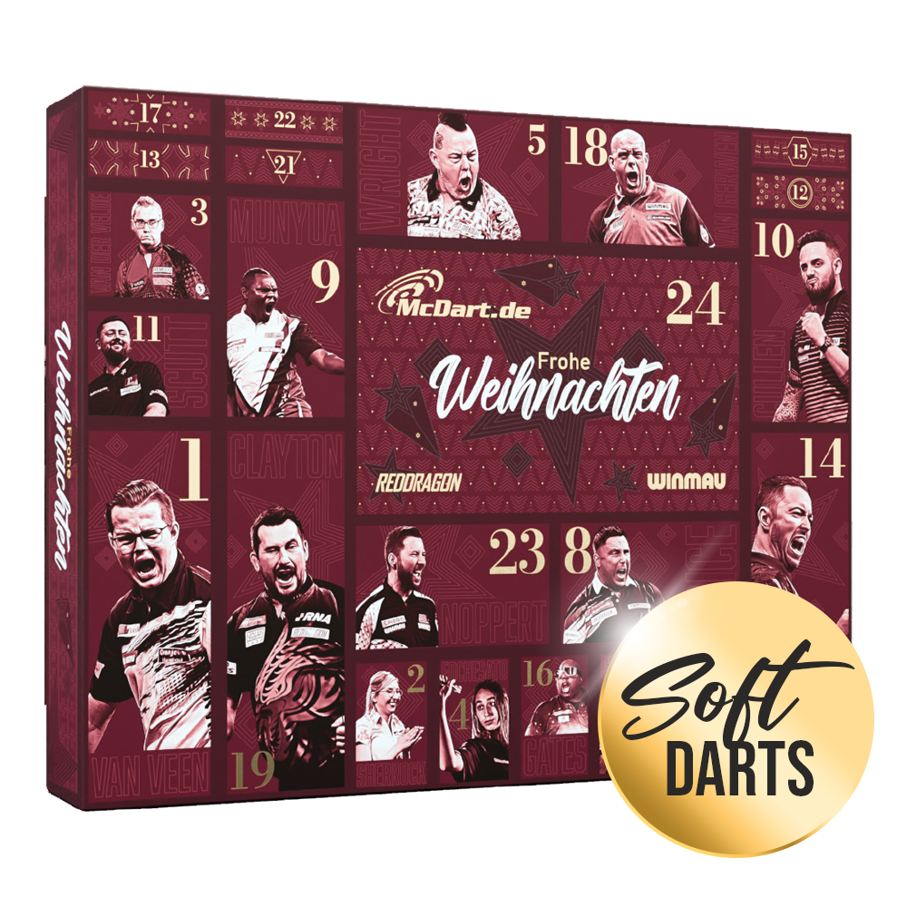 McDart Premium Adventskalender 2026 für Softdart-Spieler McDart Premium Adventskalender 2026 für Softdart-Spieler
