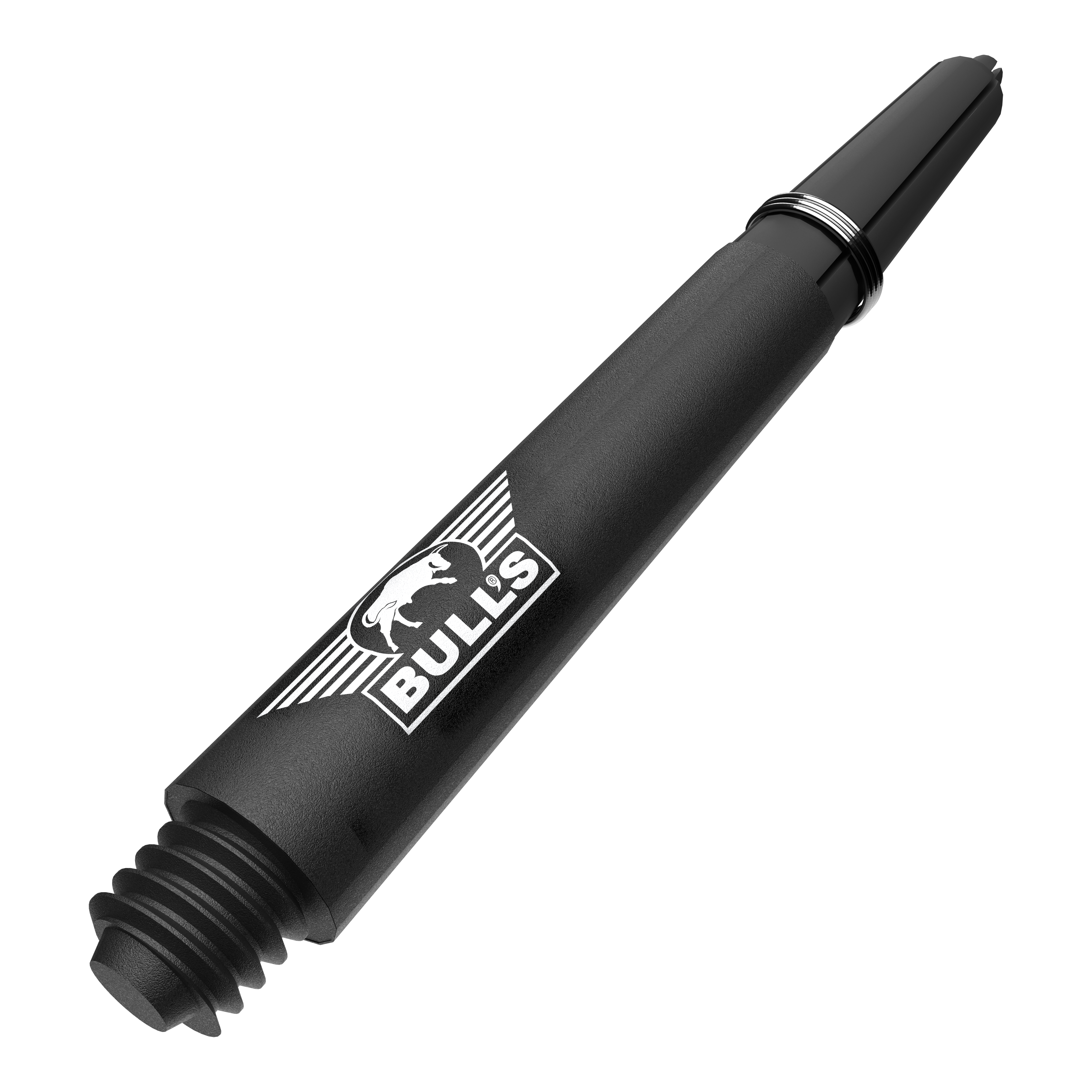 Dieses Bild zeigt einen BullsNL Capo Carbon Shaft in Schwarz. Die Schaftlänge beträgt 38 mm und es handelt sich um die Variante 'InBetween'.