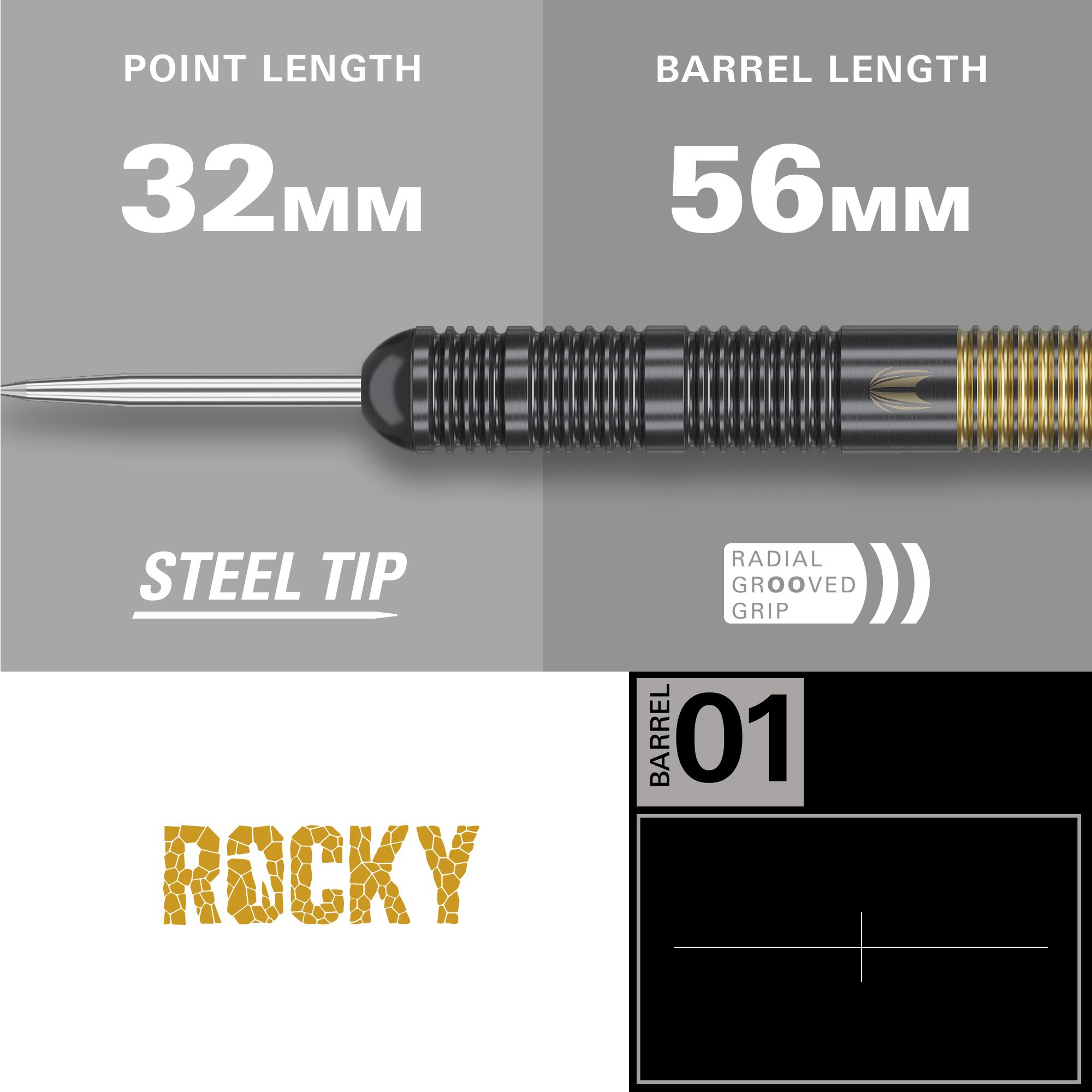 Target Josh Rock Brass Steeldarts - 22g