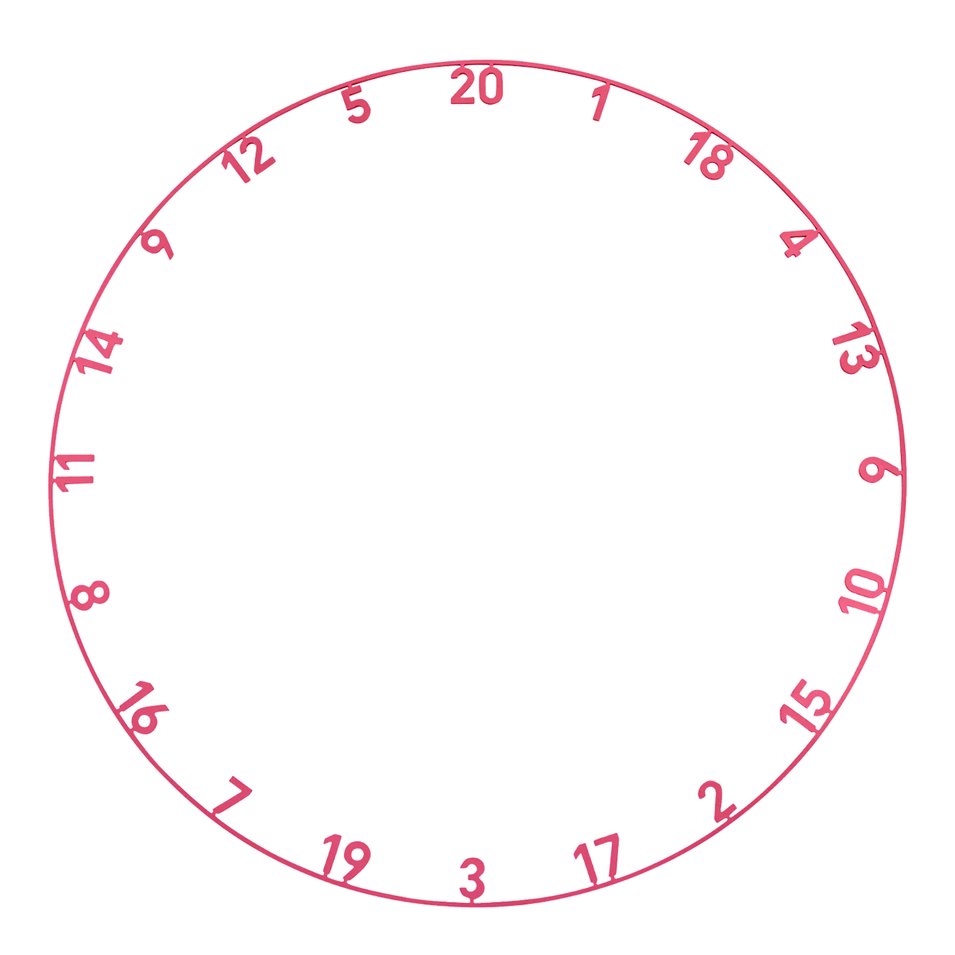 Precise 180 OnePiece Lasercut Zahlenring Das Bild zeigt das Produkt mit dem Dateinamen ONE1013_Precise180_OnePiece_Lasercut_Zahlenring_CyberPink_1. Es handelt sich um ein nicht näher beschriebenes Produktbild.