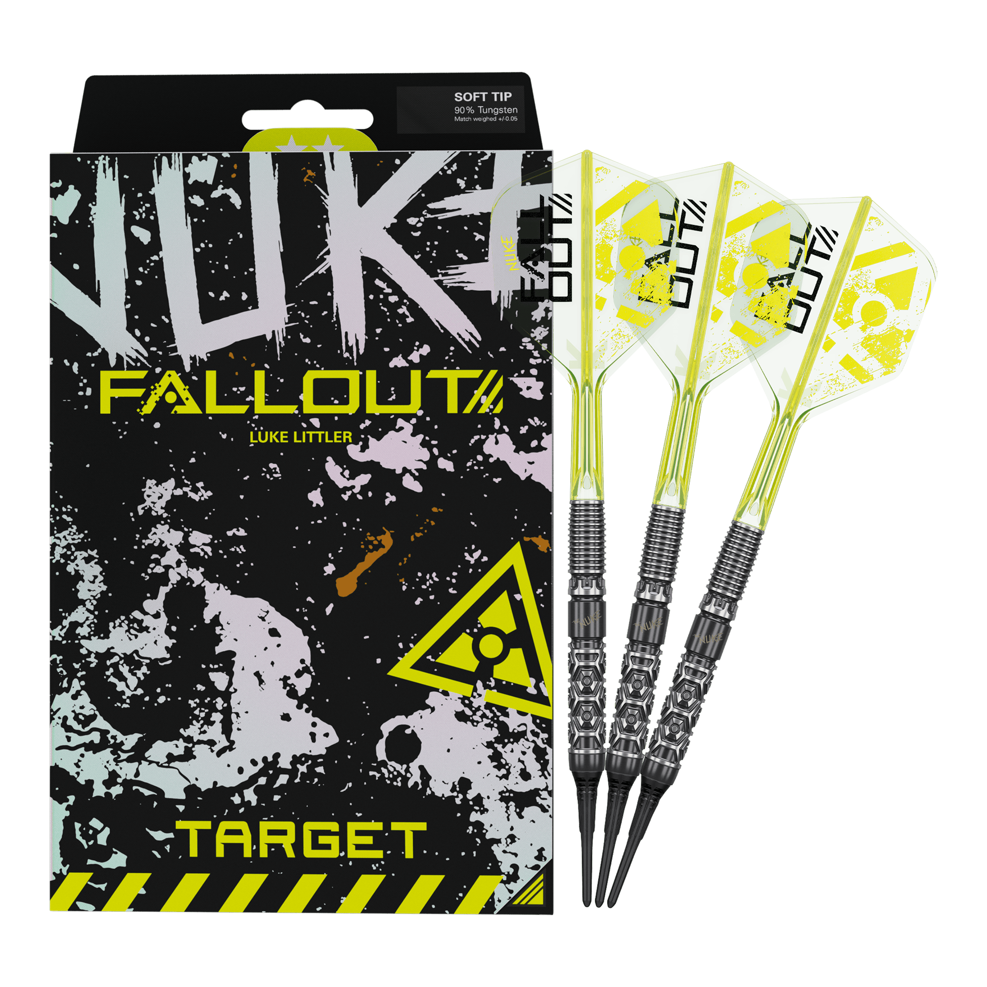 Target Luke Littler Nuke Fallout Softdarts - 19g Target Luke Littler Nuke Fallout Softdarts - 19g