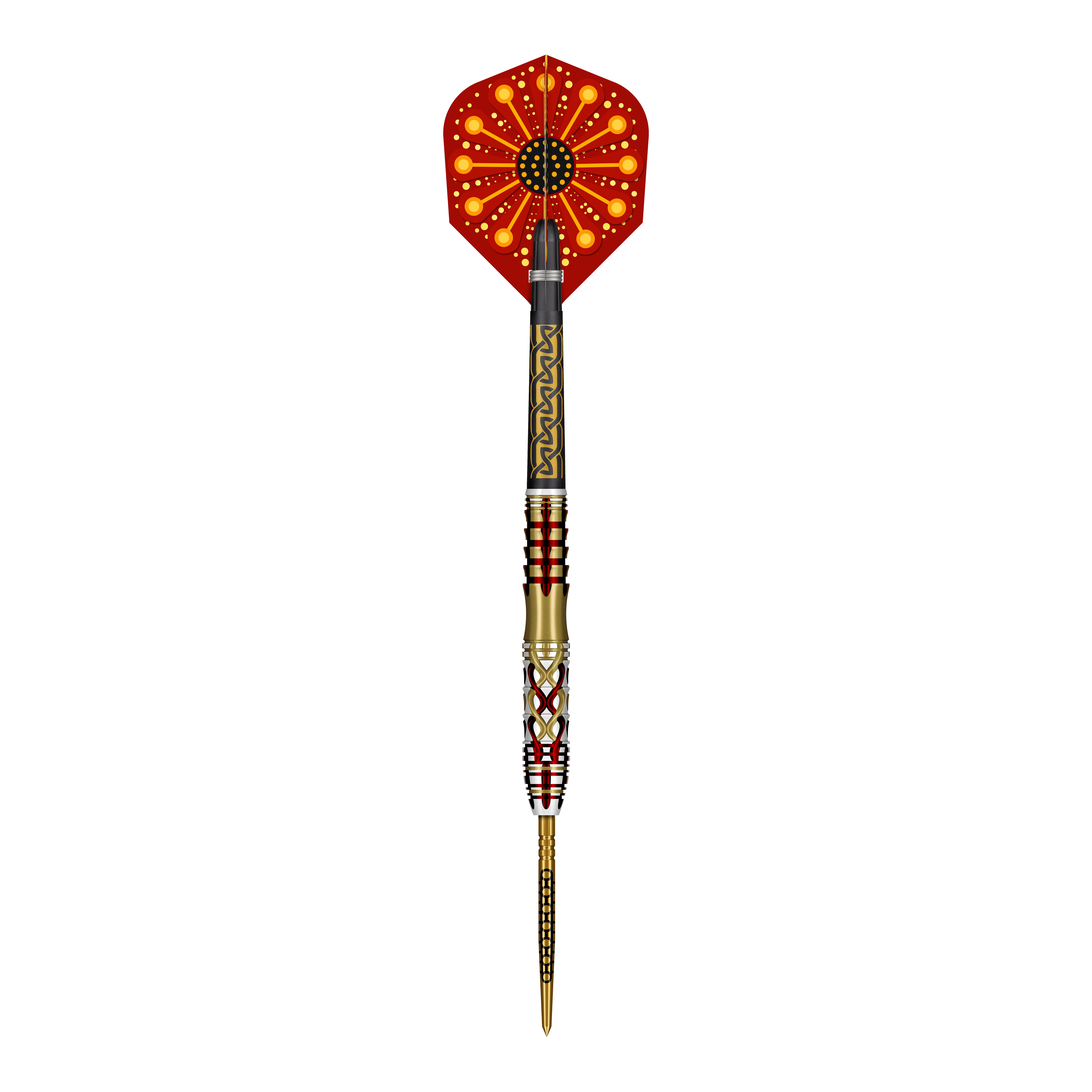 Shot Goths Alaric Turbo Point Steeldarts - 23g Abgebildet ist ein Set der Shot Goths Alaric Turbo Point Steeldarts mit 23g Gewicht. Die Steeldarts werden für professionelle Dartspieler empfohlen.