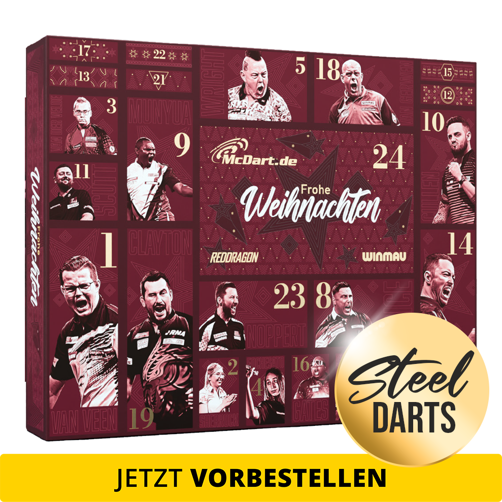 McDart Premium Adventskalender 2026 für Steeldart-Spieler