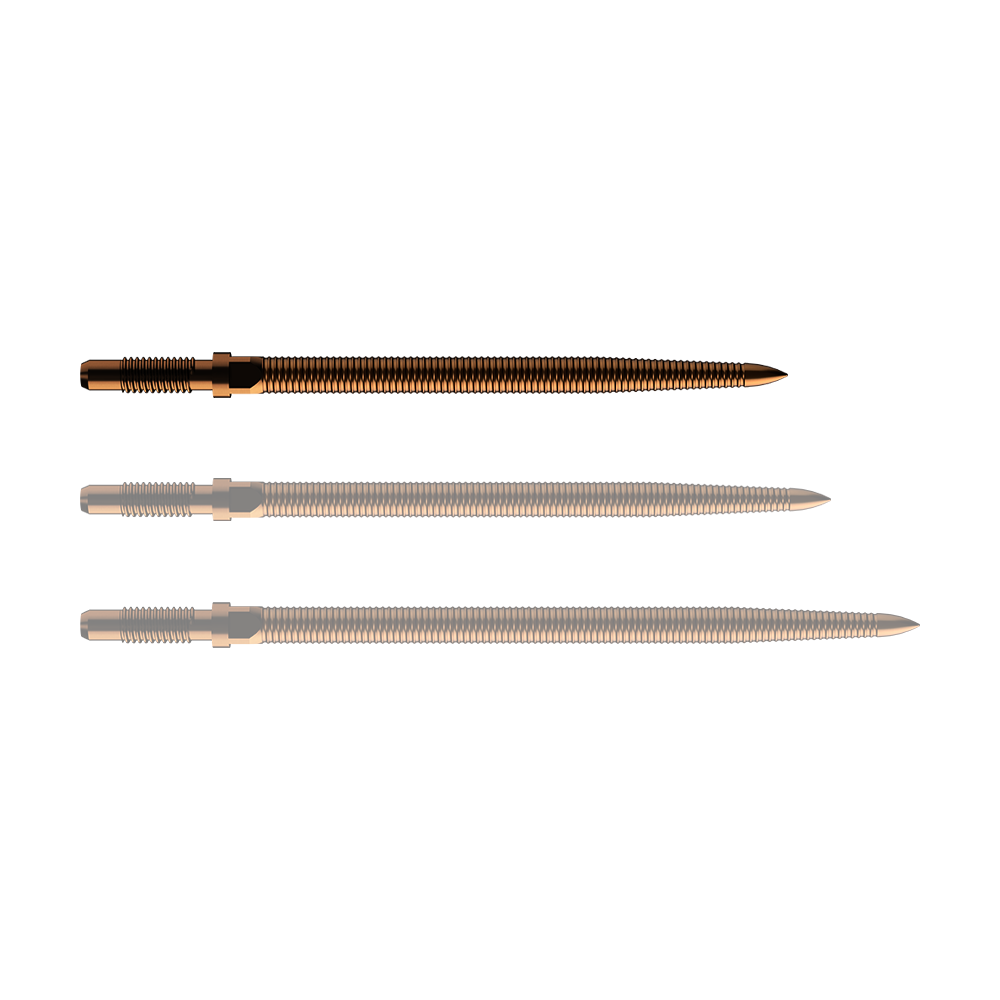 Bulls NL Convertible Point Dartspitzen - Micro Grip - Bronze Auf dem Bild ist eine Dartspitze abgebildet. Es handelt sich um BullsNL Convertible Point mit Micro Grip in Bronze und 32mm Länge.