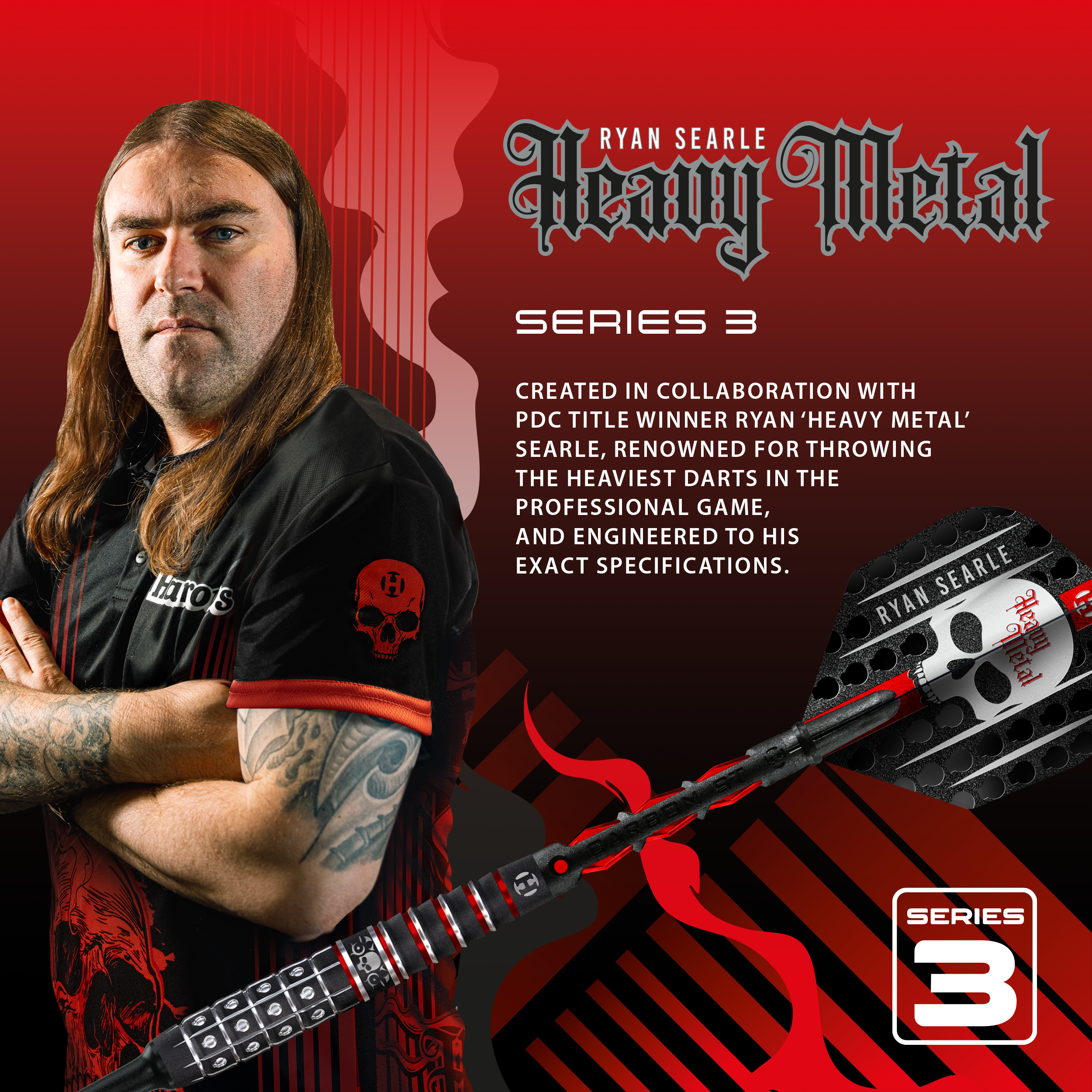 Harrows Ryan Searle Series 3 Softdarts Zu sehen sind die Harrows Ryan Searle Series 3 Softdarts. Die Dartpfeile sind für das elektronische Dartspiel geeignet.